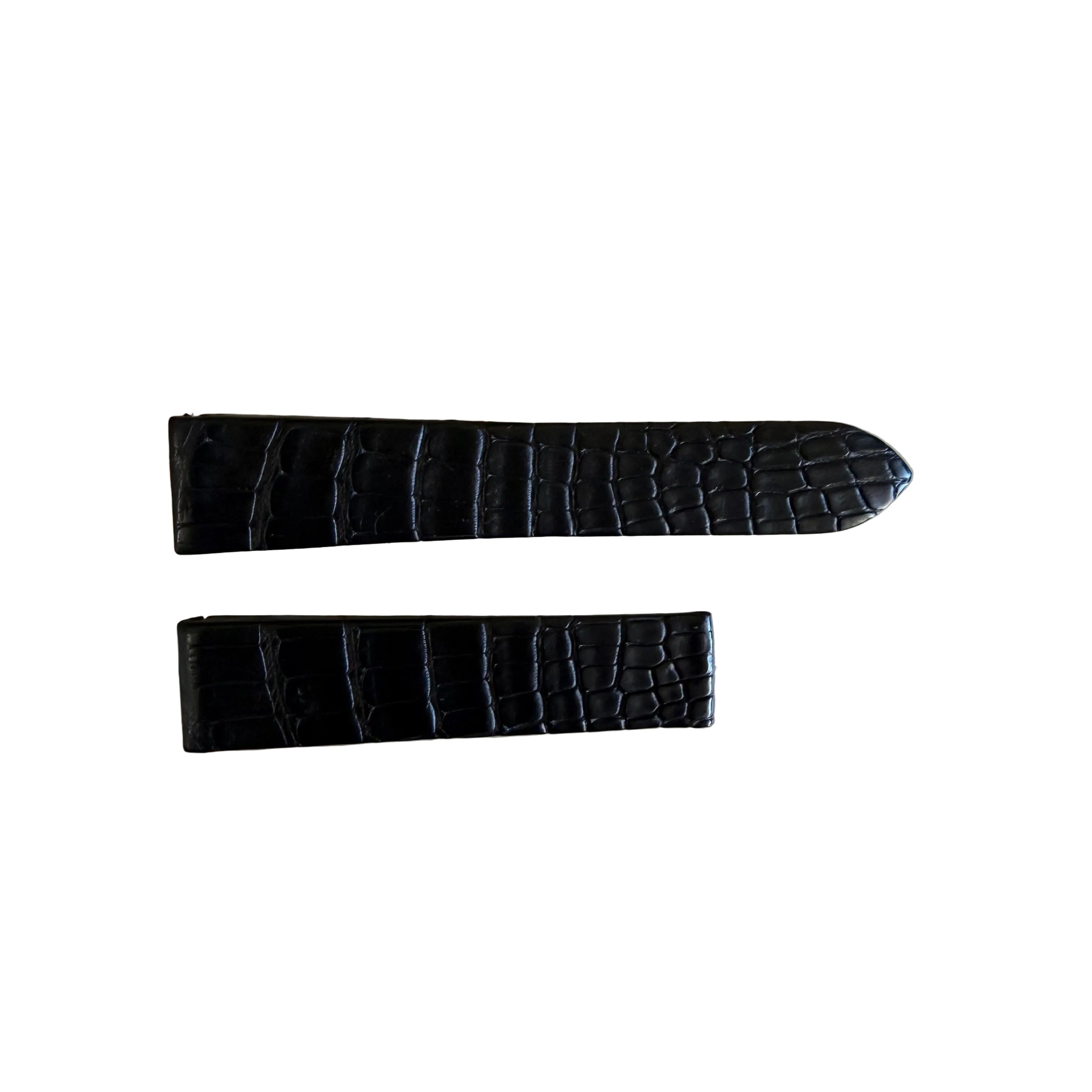 Authentic Cartier Black Alligator Watch Strap Band 21.05mm KD97IK96