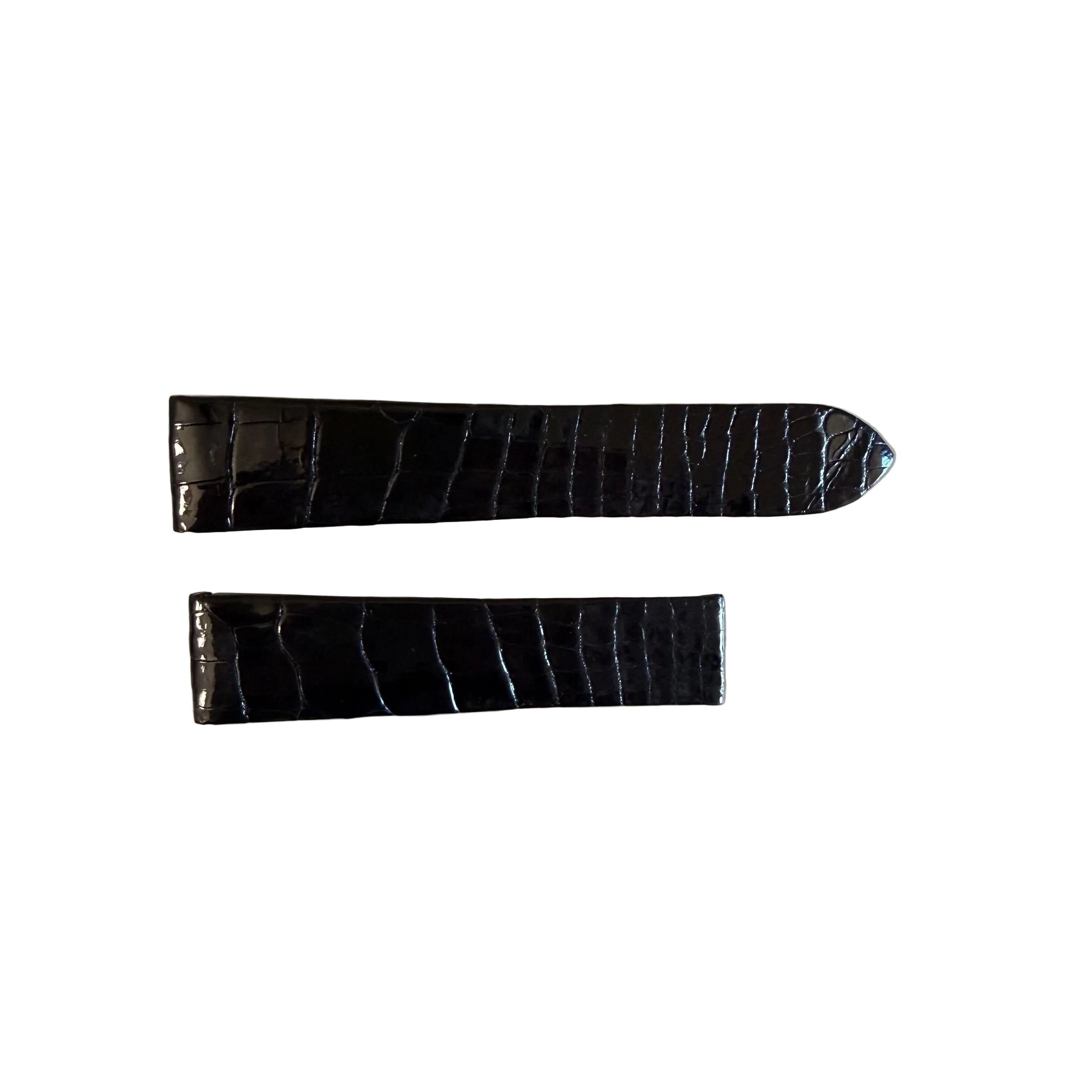 Authentic Cartier Black Alligator Watch Strap Band 21.15mm KD97I037