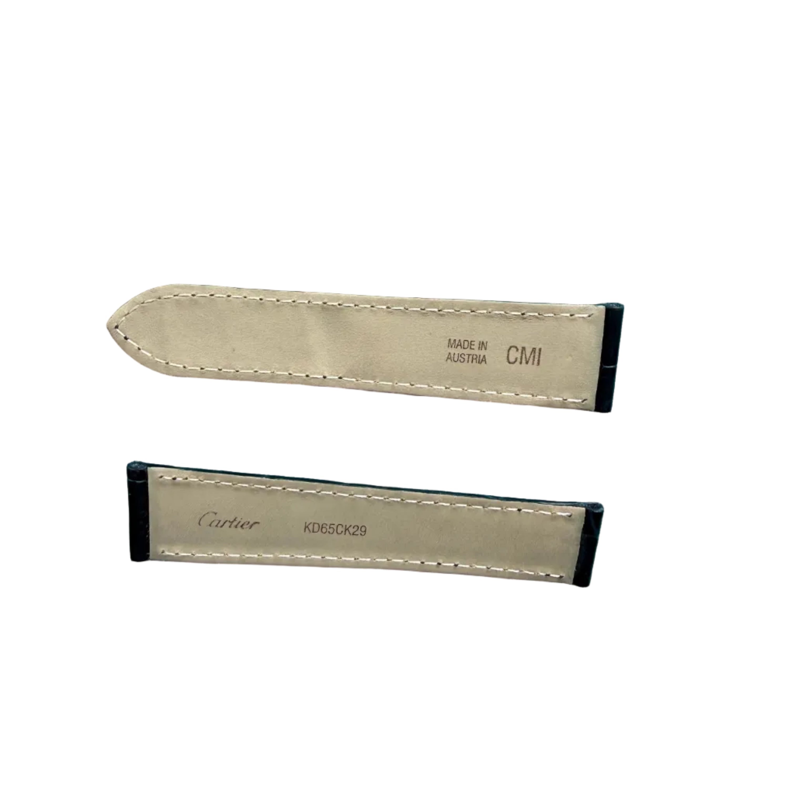 Authentic Cartier Blue Alligator Watch Strap Band 17.75mm KD65CK29