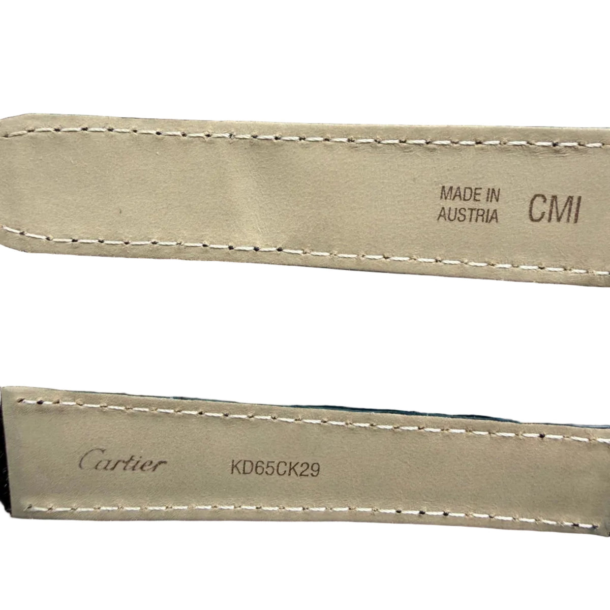 Authentic Cartier Blue Alligator Watch Strap Band 17.75mm KD65CK29