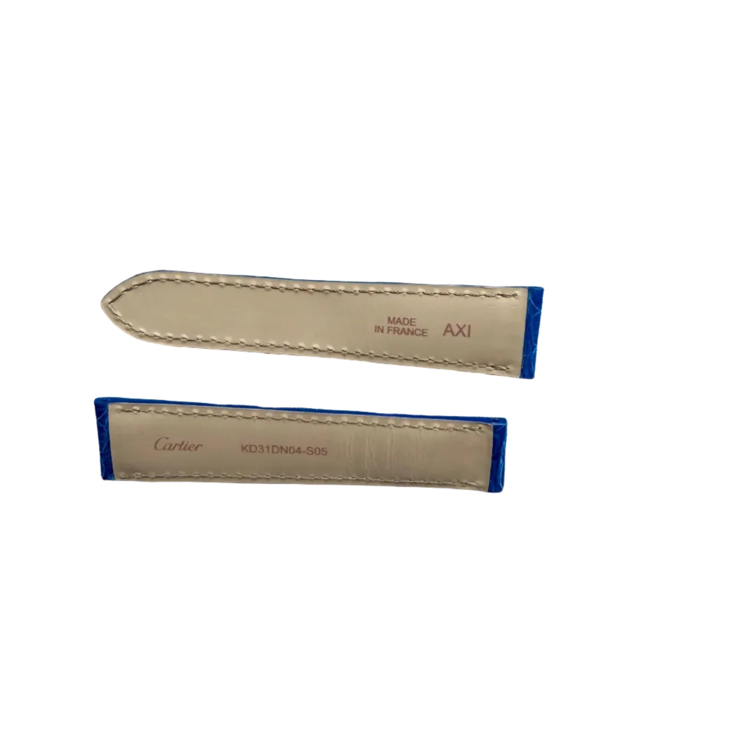 Authentic Cartier Blue Alligator Watch Strap Band 18.50mm KD31DN04-S05