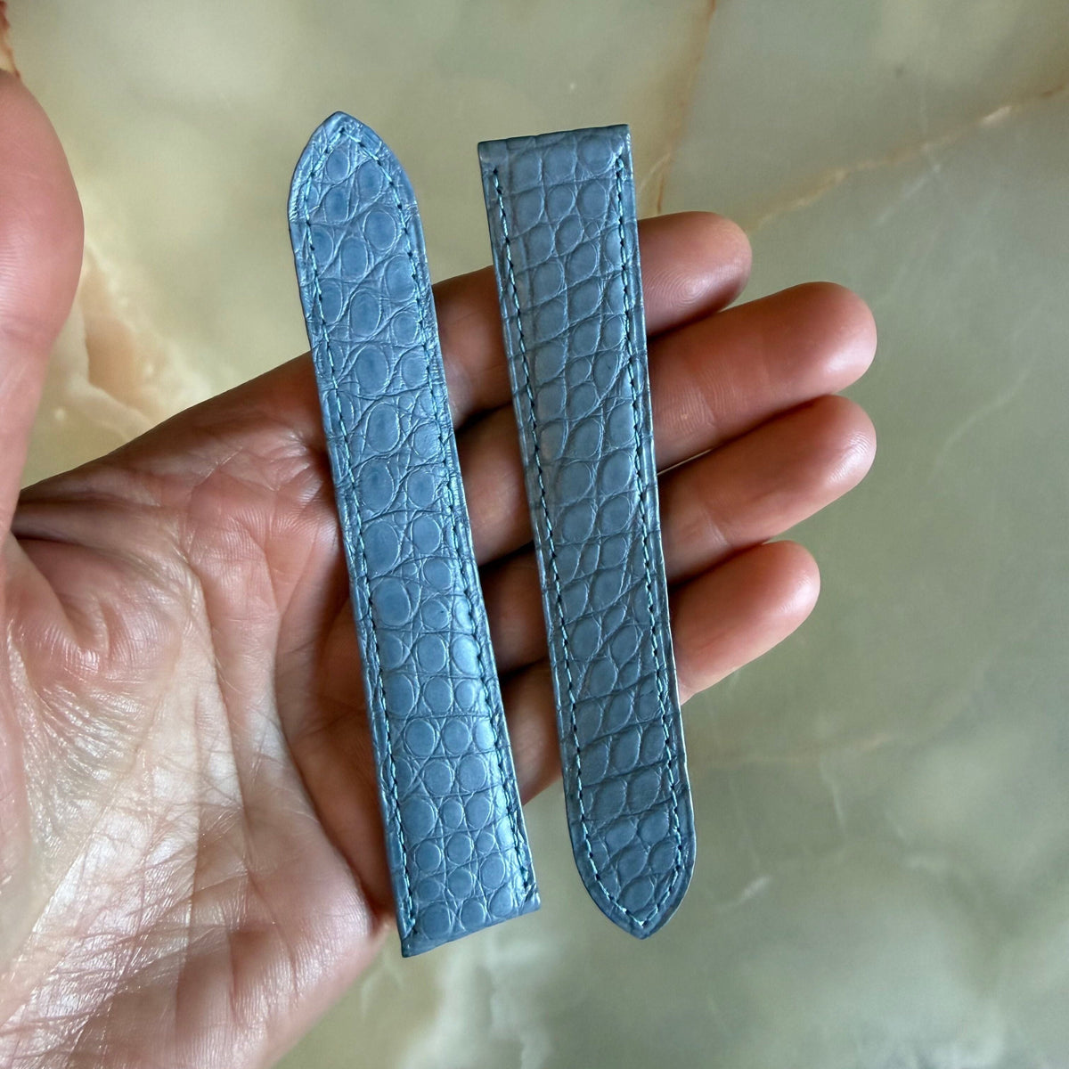 Authentic Cartier Blue Alligator Watch Strap Band 20mm