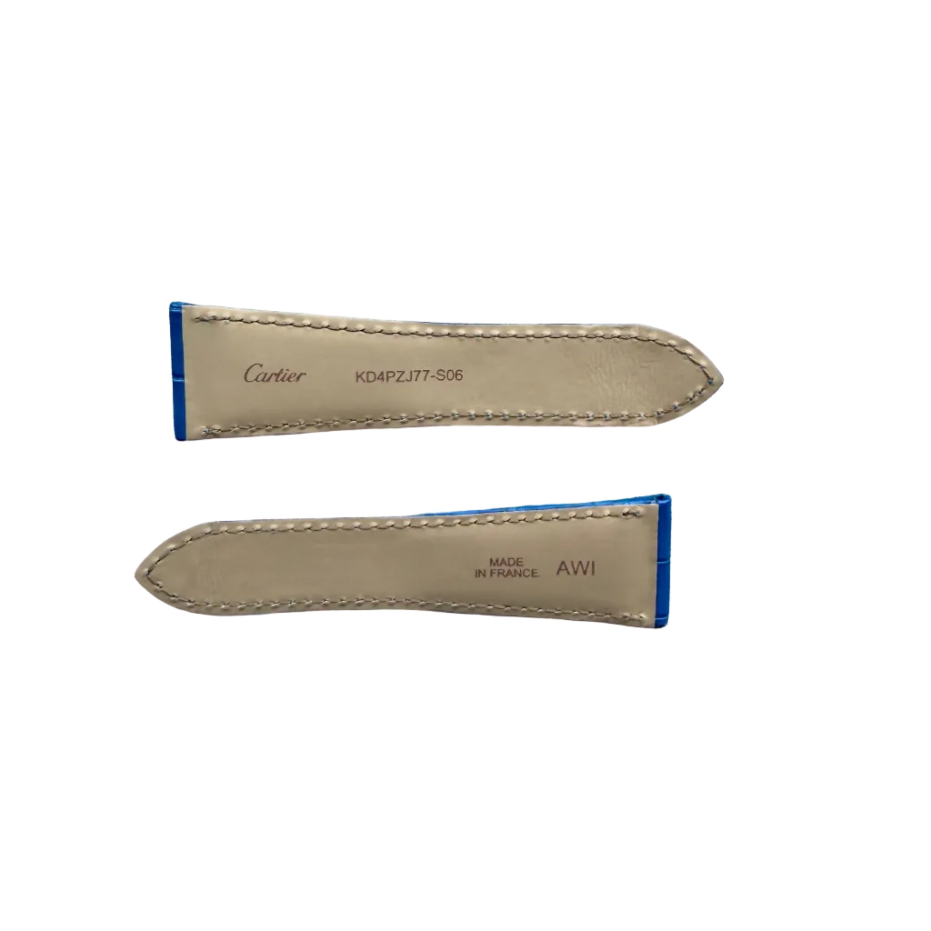 Authentic Cartier Blue Alligator Watch Strap Band 22.70mm KD4PZJ77-S06