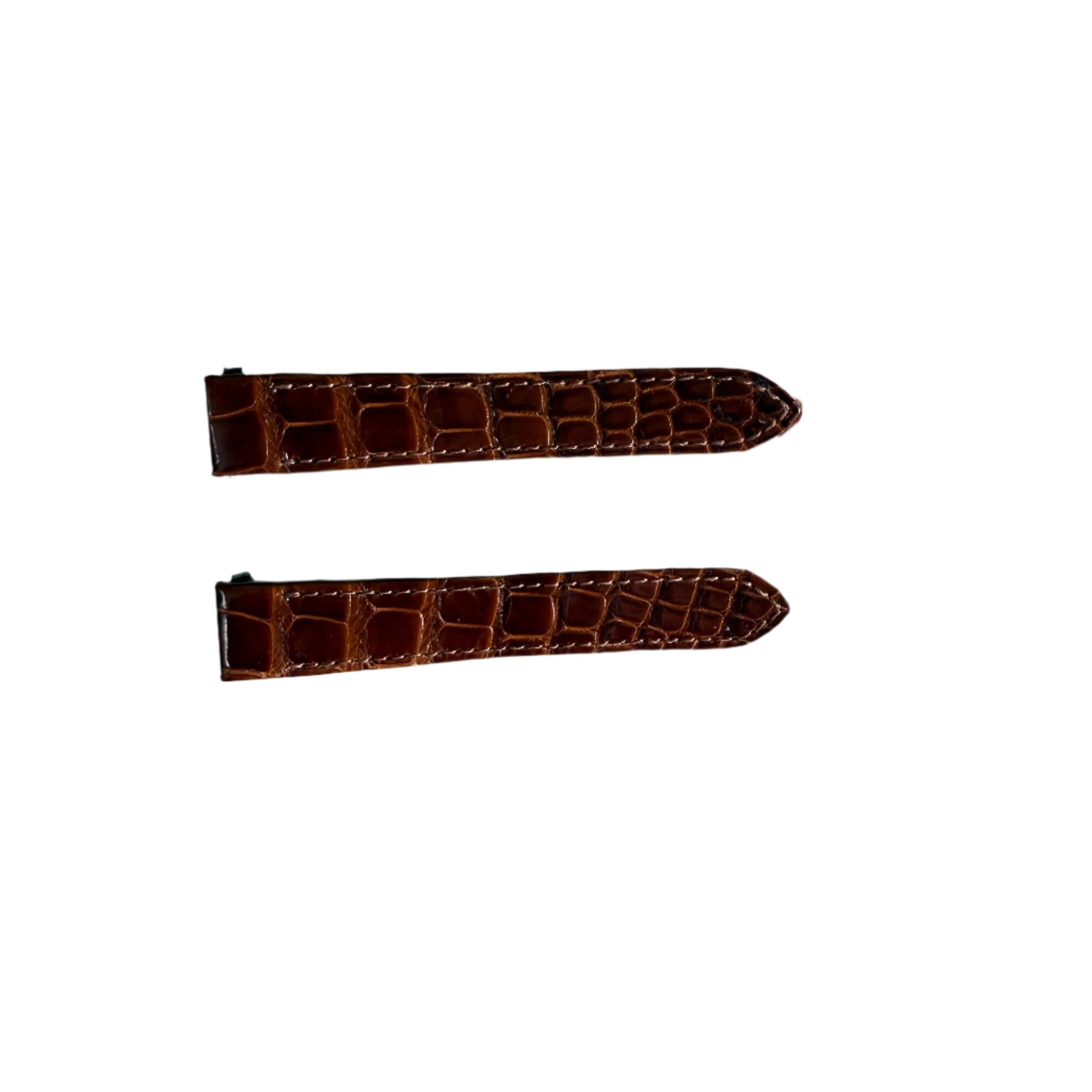 Authentic Cartier Brown Alligator Quick Release Watch Strap Band 16mm KD93WR94