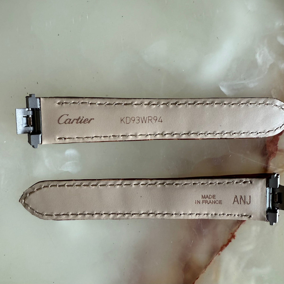 Authentic Cartier Brown Alligator Quick Release Watch Strap Band 16mm KD93WR94