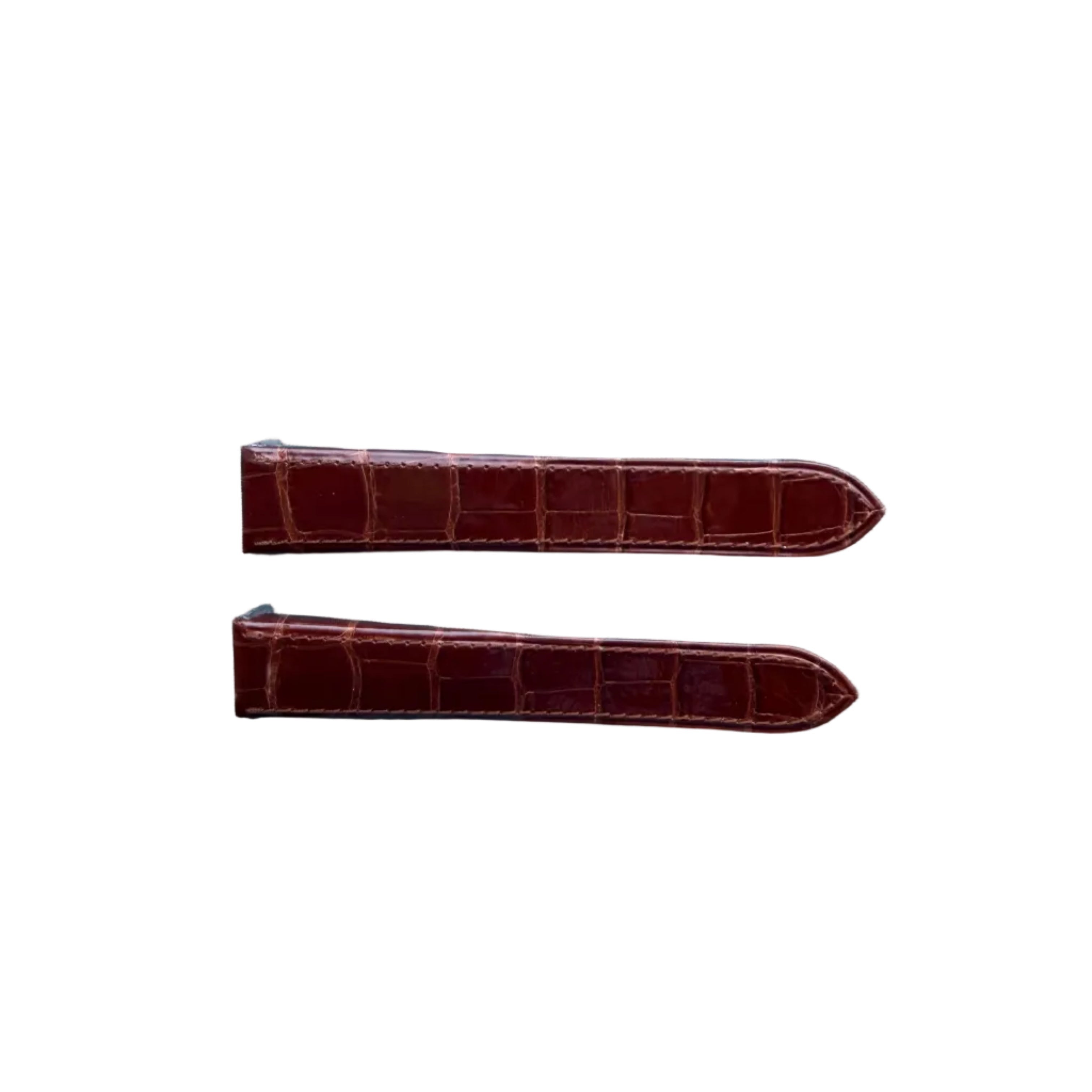 Authentic Cartier Brown Alligator Quick Release Watch Strap Band 19.45mm