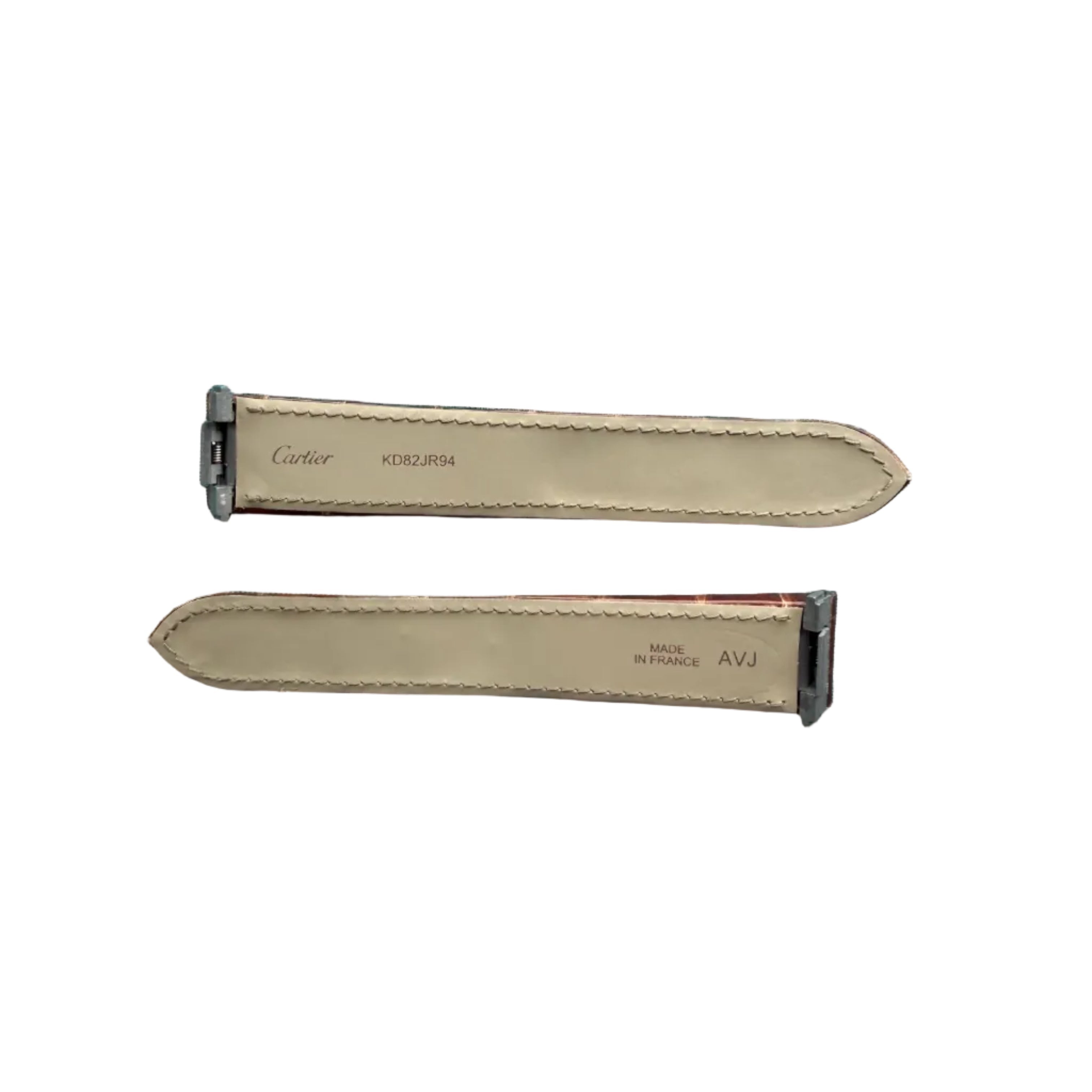 Authentic Cartier Brown Alligator Quick Release Watch Strap Band 19.45mm