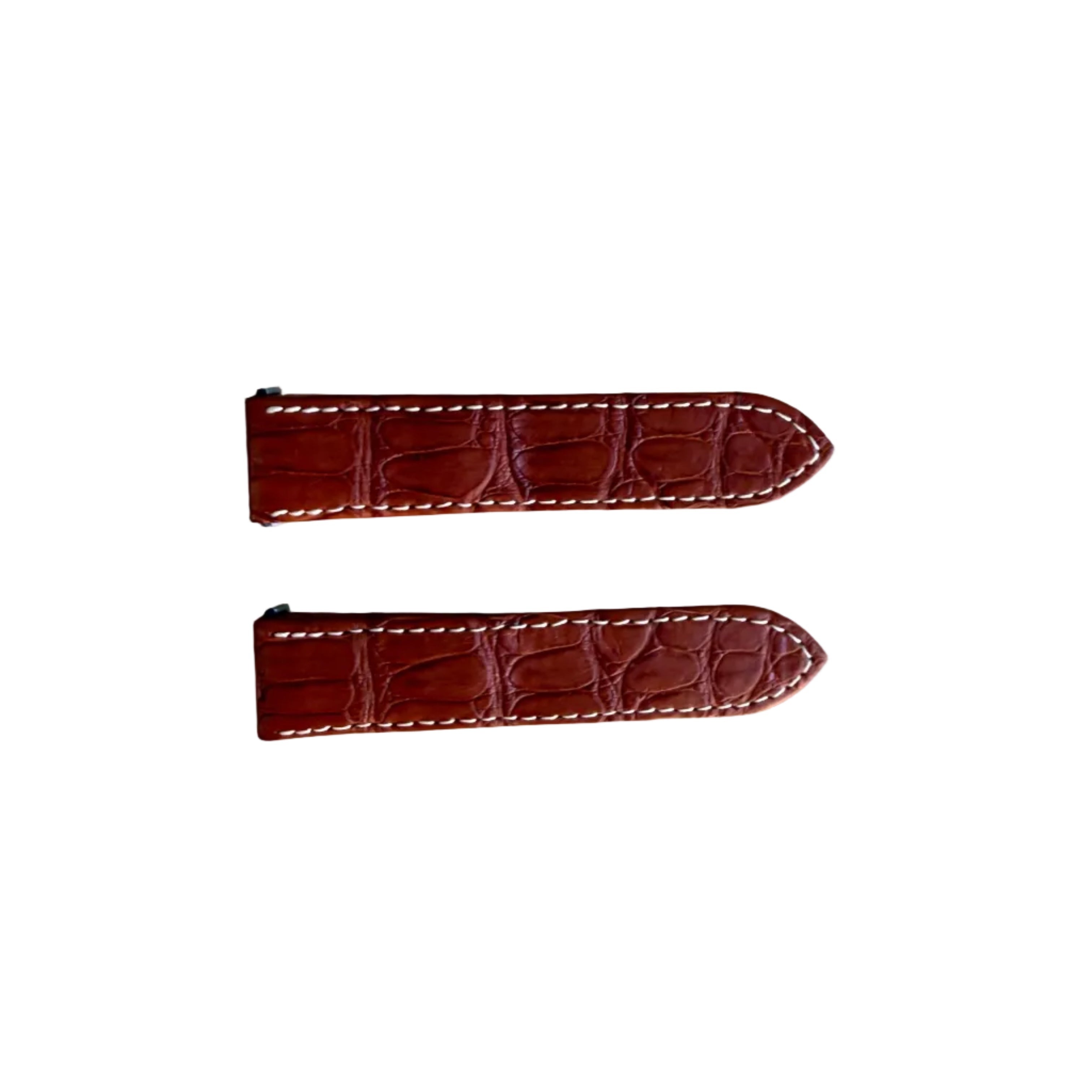 Authentic Cartier Brown Alligator Quick Release Watch Strap Band 19mm KD68WK10