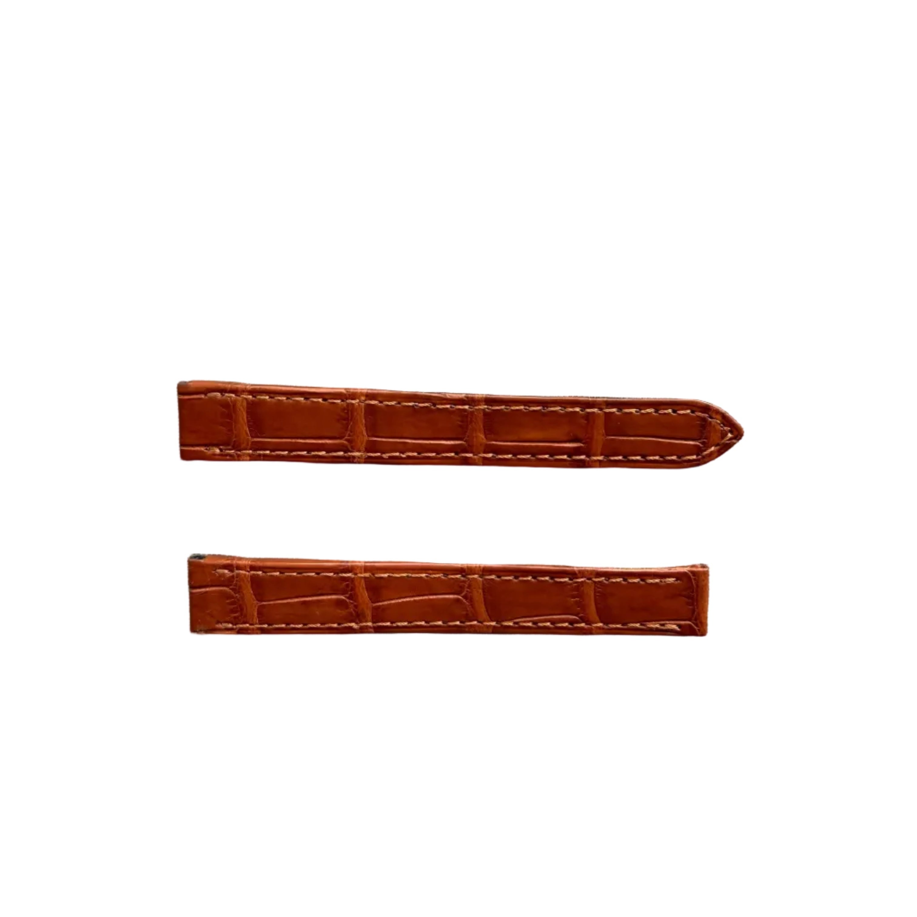 Authentic Cartier Brown Alligator Watch Strap Band 12.35mm KD5UZAID-S05