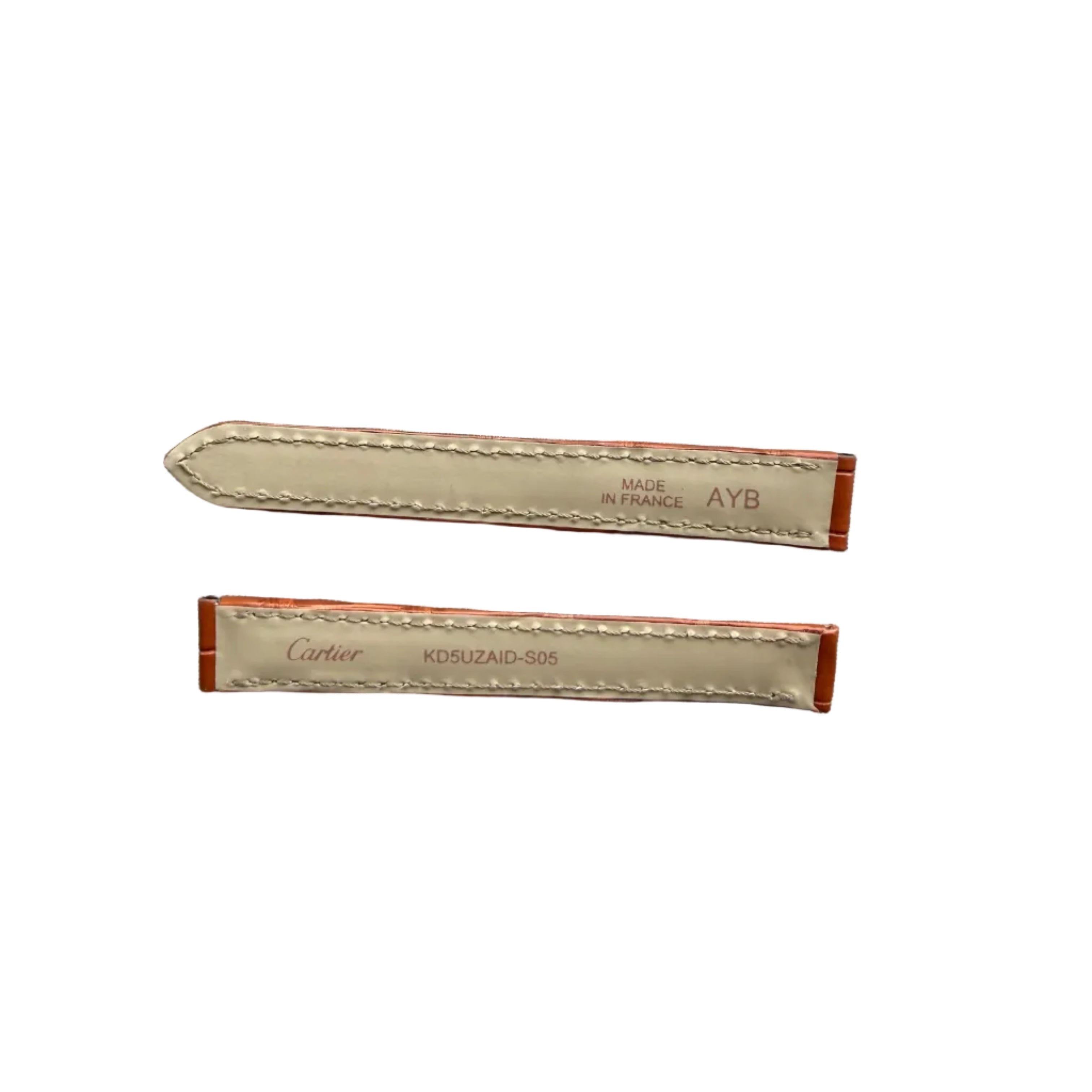 Authentic Cartier Brown Alligator Watch Strap Band 12.35mm KD5UZAID-S05