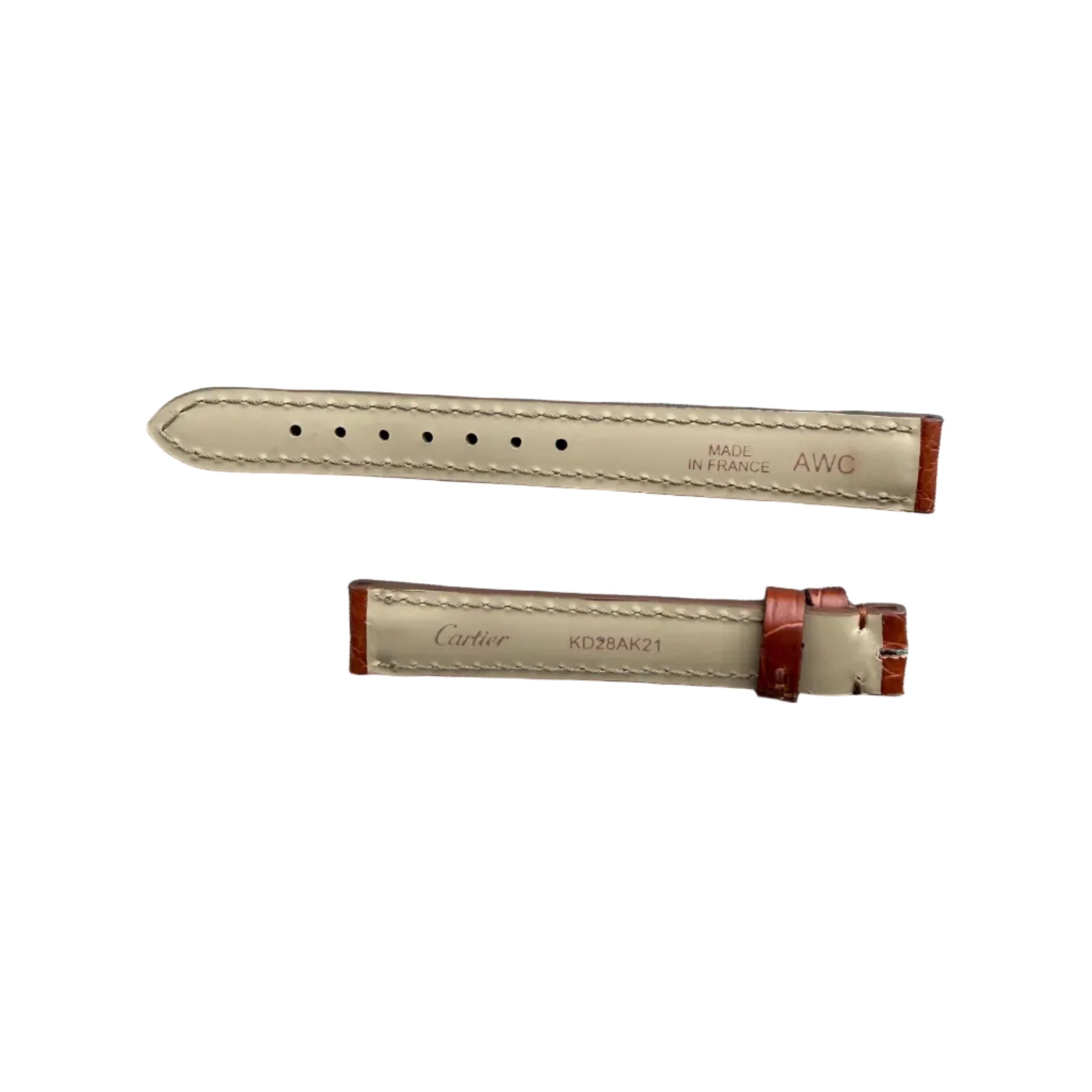 Authentic Cartier Brown Alligator Watch Strap Band 12.70mm KD28AK21