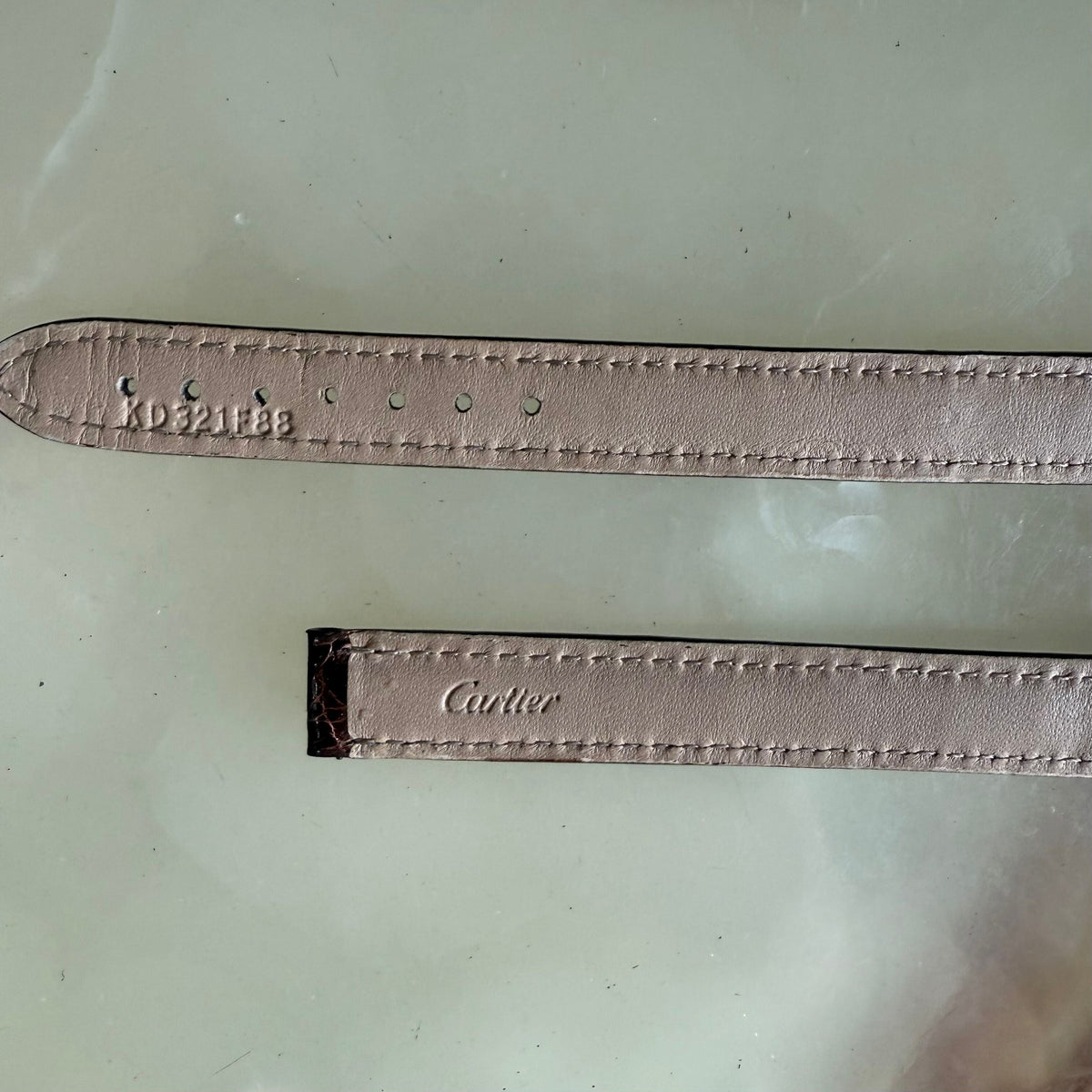 Authentic Cartier Brown Alligator Watch Strap Band 12mm KD321F88