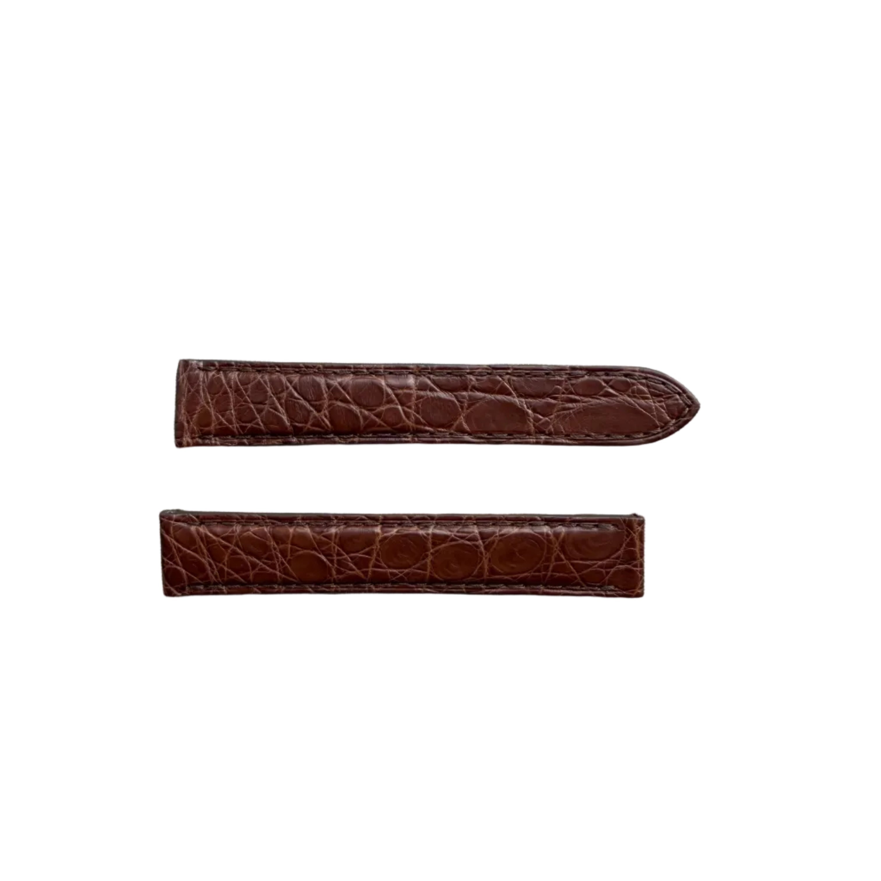 Authentic Cartier Brown Alligator Watch Strap Band 14.85mm KD53DC44
