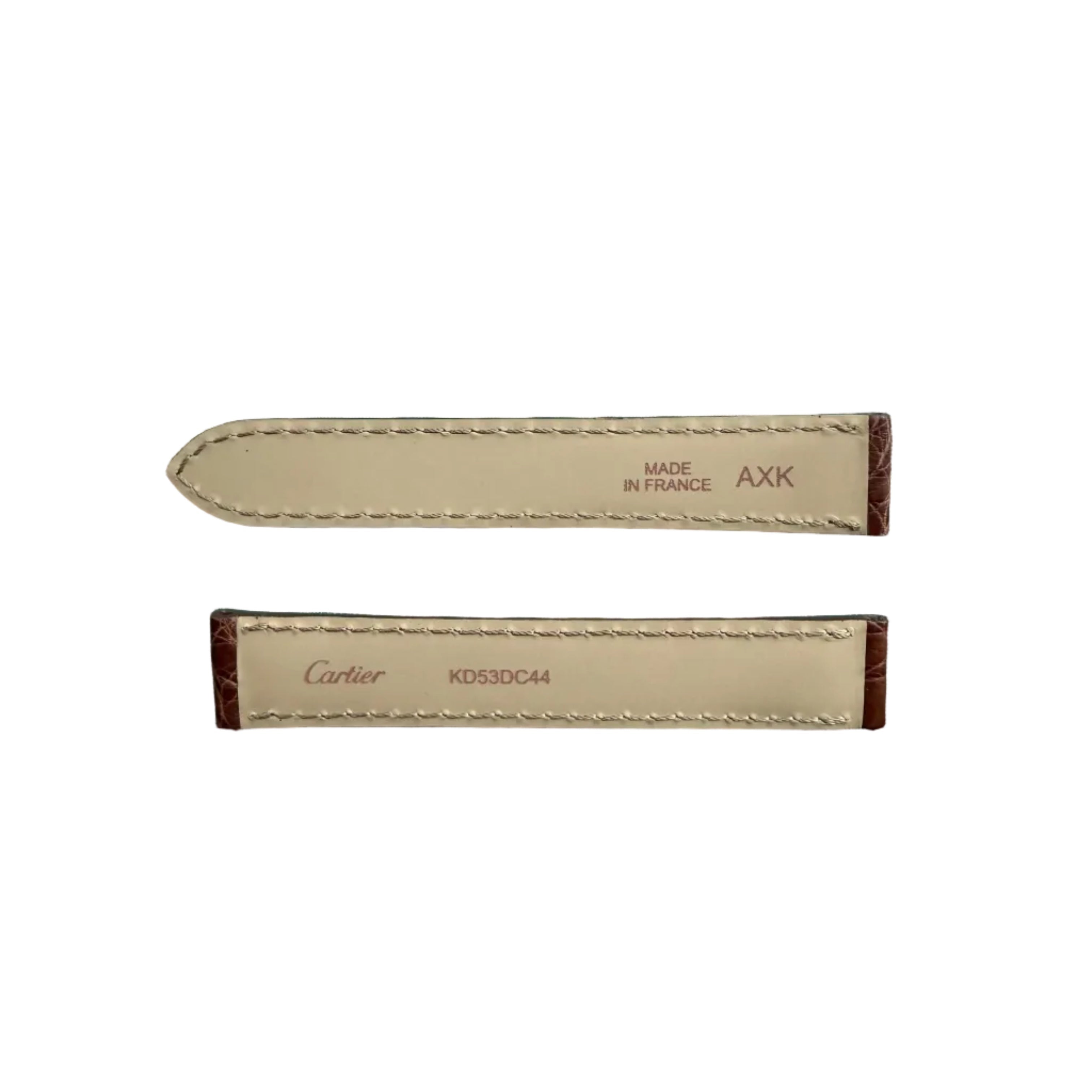 Authentic Cartier Brown Alligator Watch Strap Band 14.85mm KD53DC44