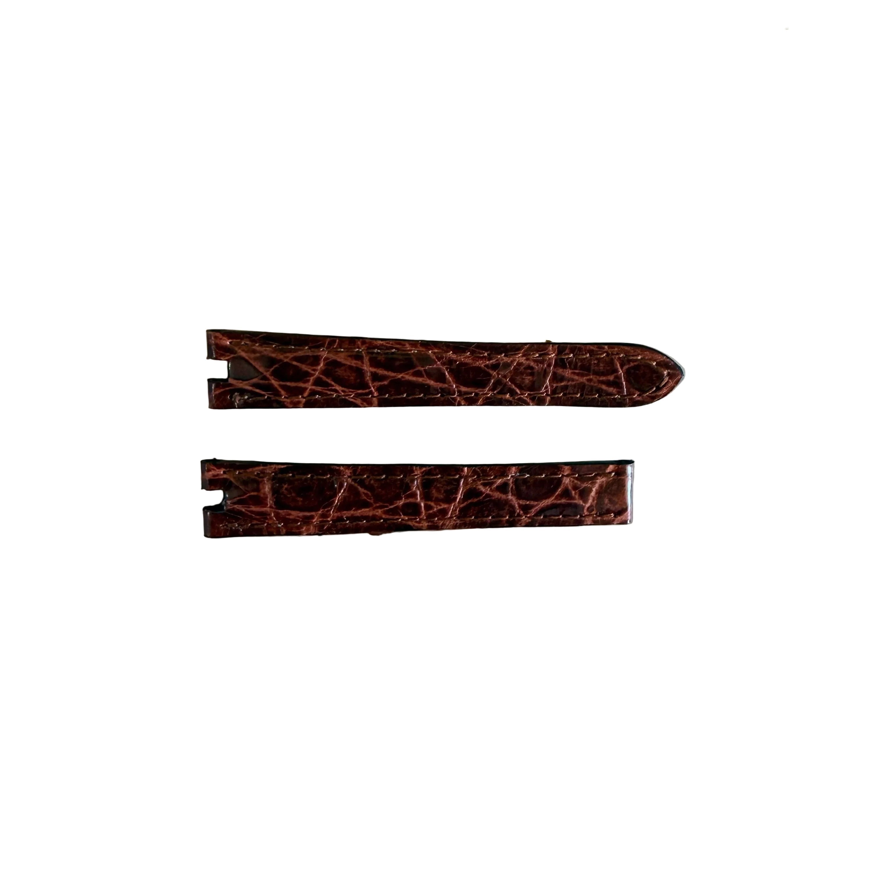 Authentic Cartier Brown Alligator Watch Strap Band 14mm KD24CD30
