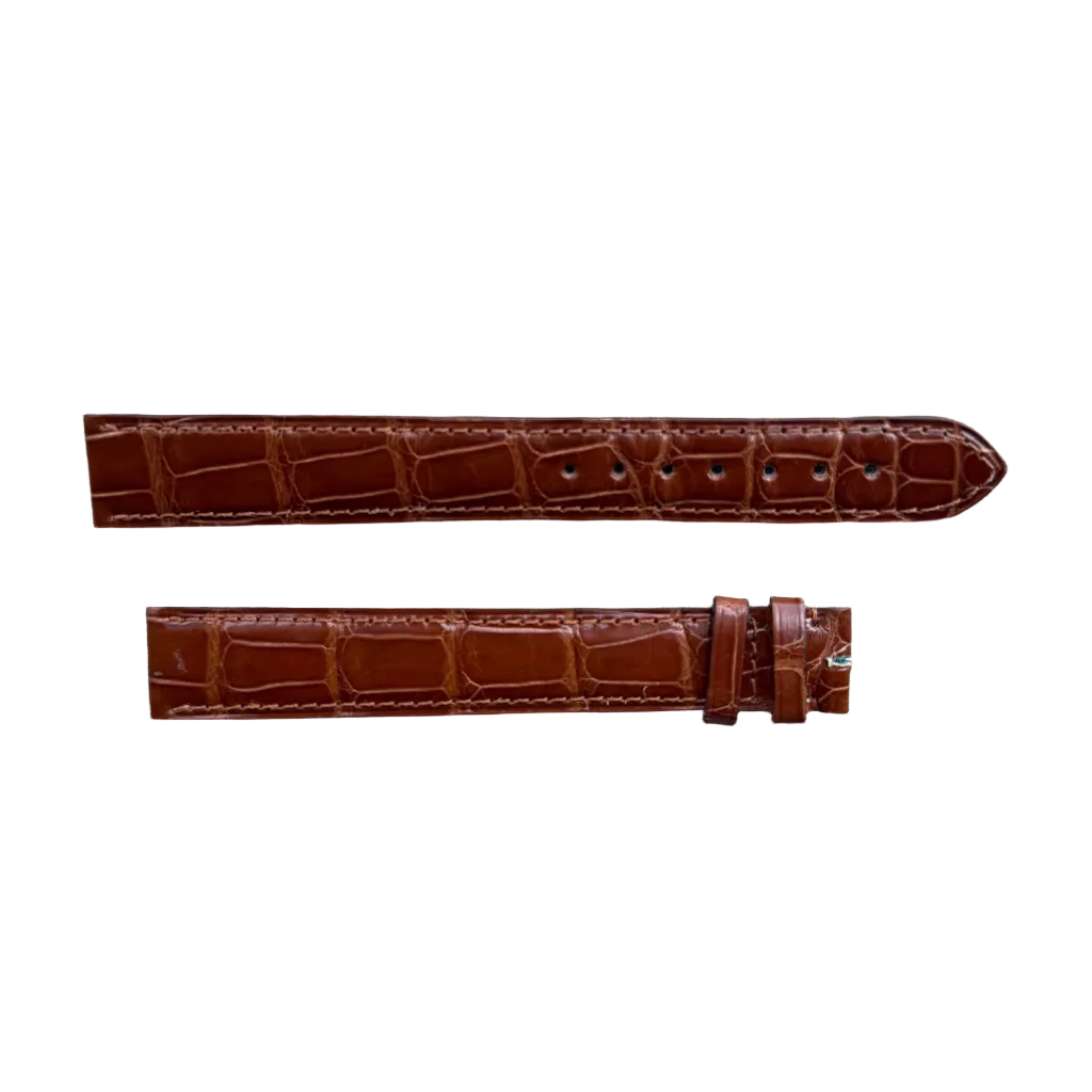 Authentic Cartier Brown Alligator Watch Strap Band 17.45mm KD252N67-S06