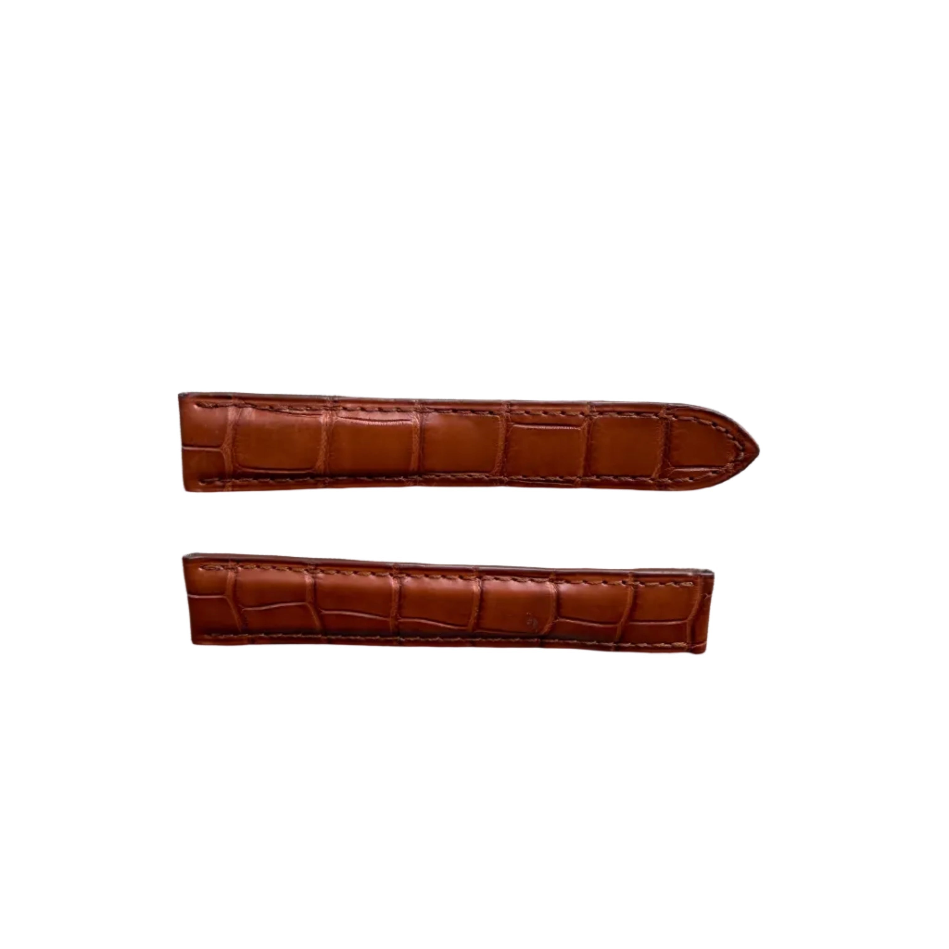 Authentic Cartier Brown Alligator Watch Strap Band 17.80mm KD65GK12-S06