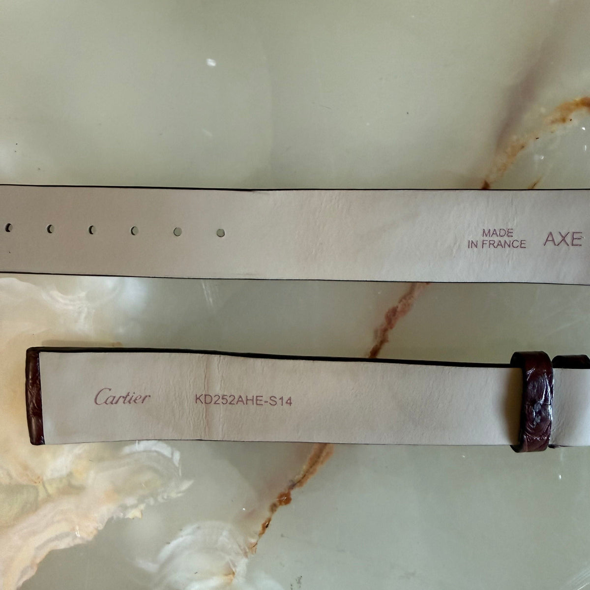 Authentic Cartier Brown Alligator Watch Strap Band 17mm KD252AHE-S14