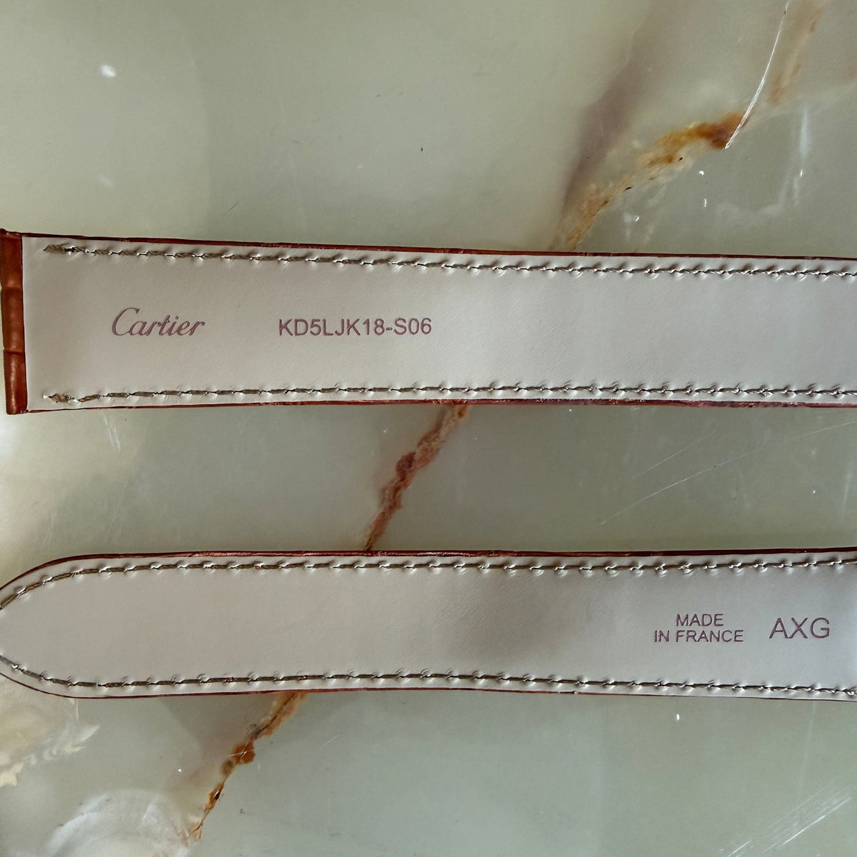 Authentic Cartier Brown Alligator Watch Strap Band 20mm KD5LJK18-S06