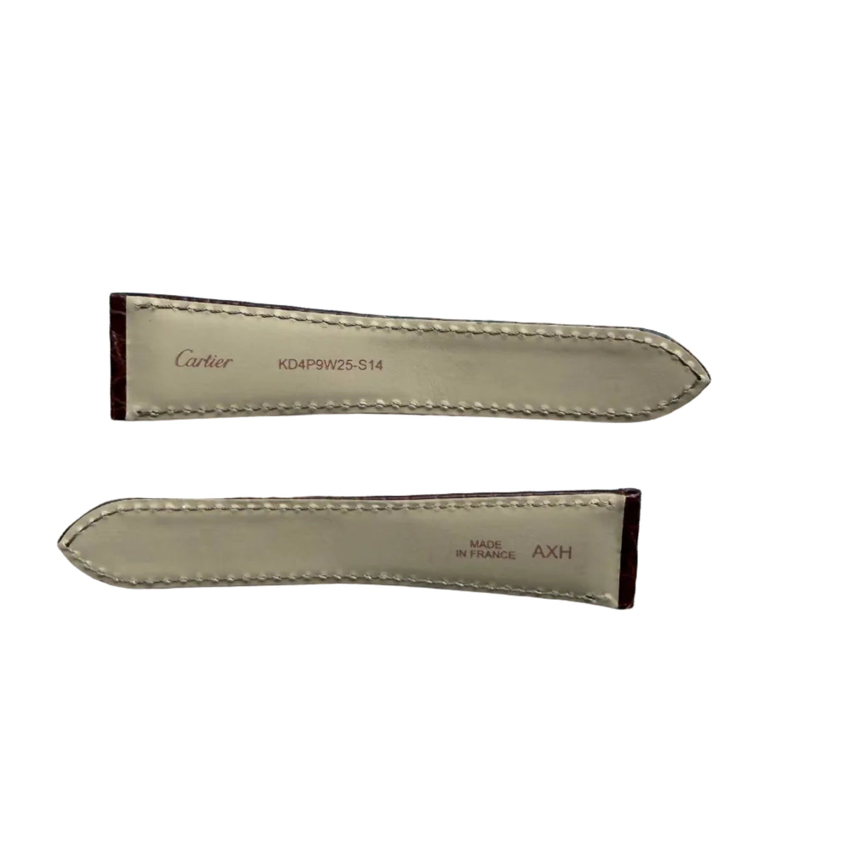 Authentic Cartier Brown Alligator Watch Strap Band 22.60mm KD4P9W25-S14