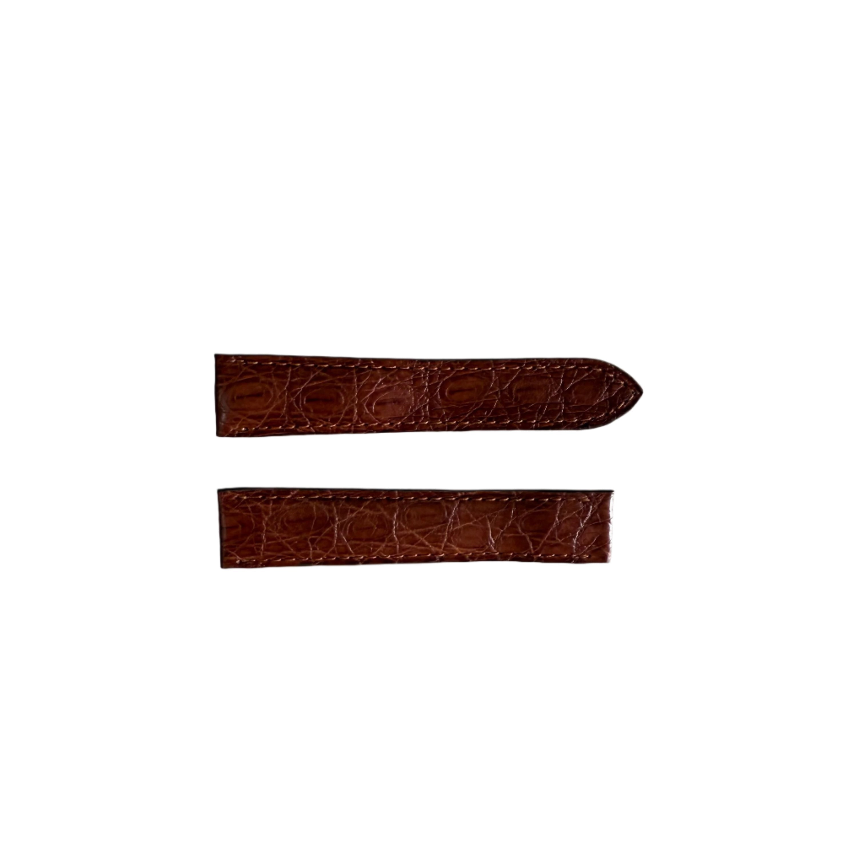 Authentic Cartier Brown Caiman Alligator Watch Strap Band 18mm KD25D977-S22
