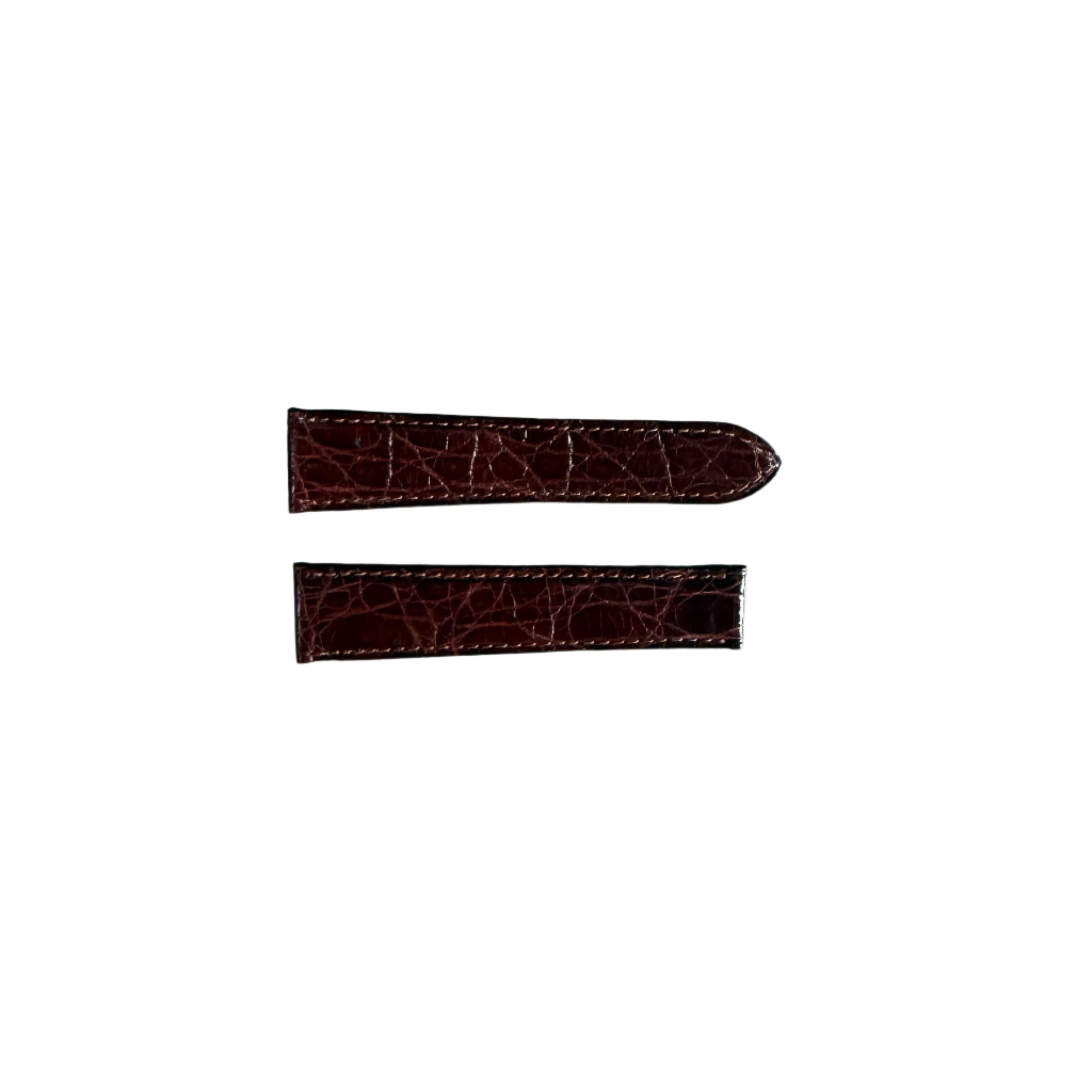 Authentic Cartier Brown Caiman Alligator Watch Strap Band 19mm KD20DD30