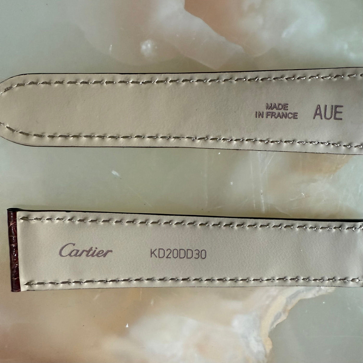 Authentic Cartier Brown Caiman Alligator Watch Strap Band 19mm KD20DD30