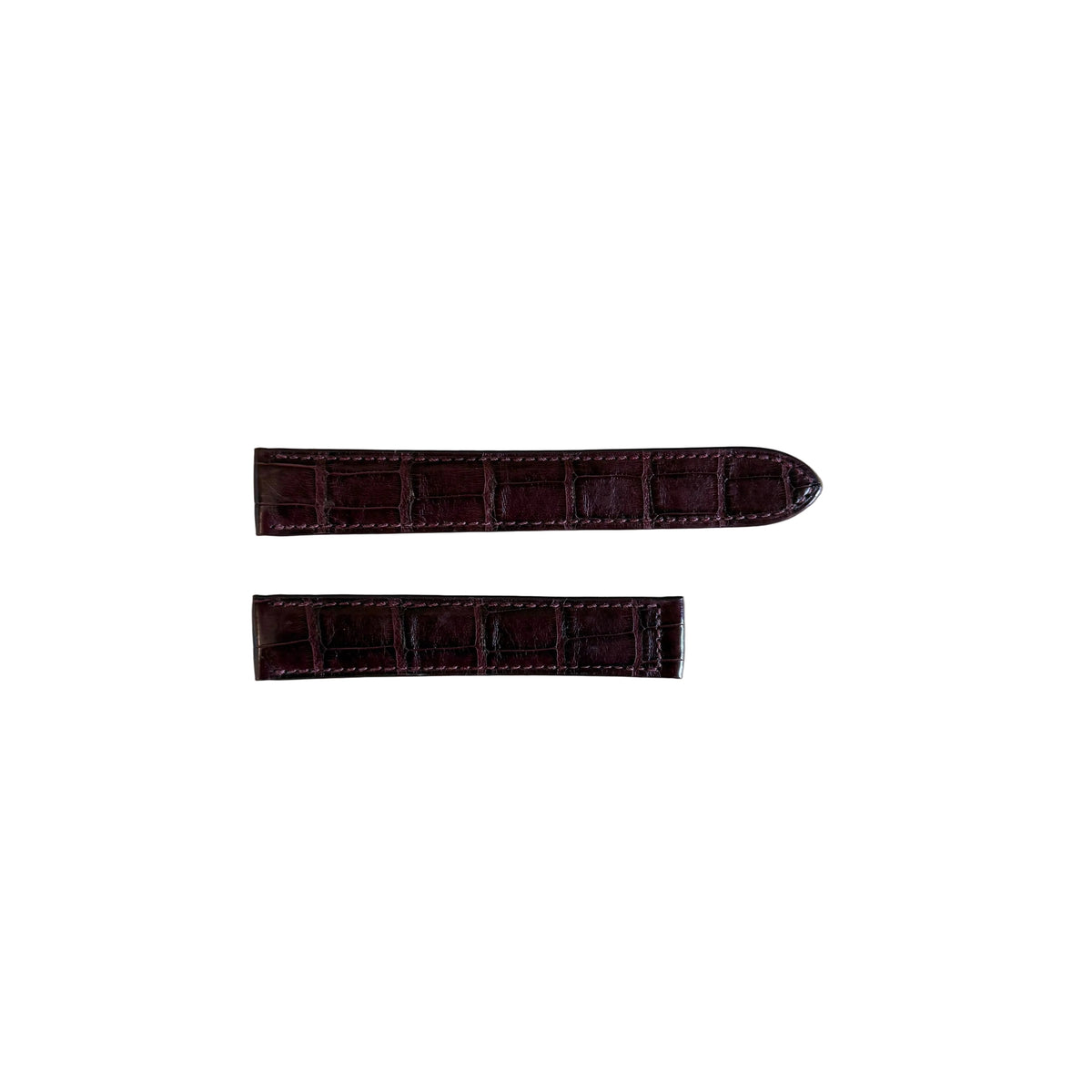 Authentic Cartier Burgundy Alligator Watch Strap Band 18mm