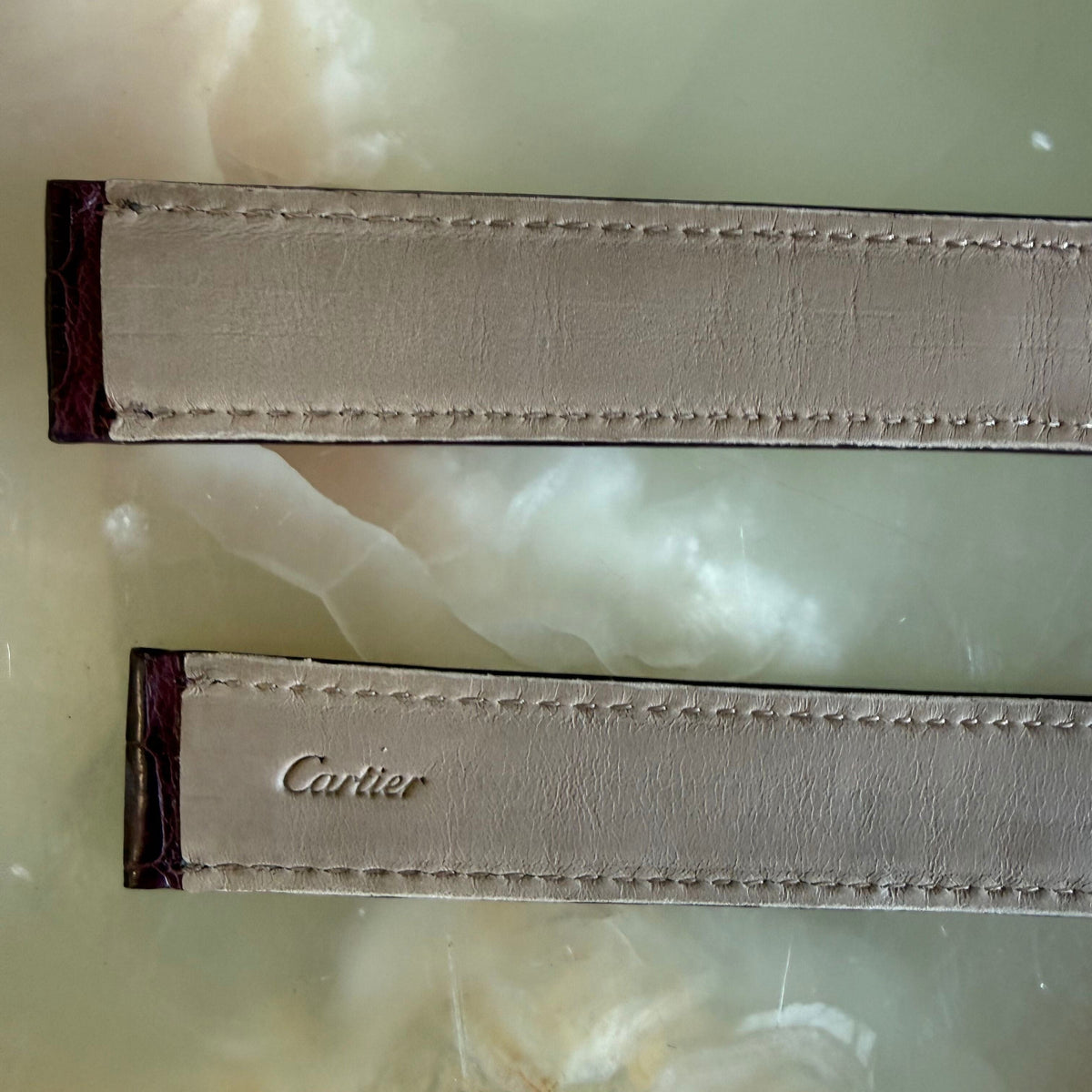 Authentic Cartier Burgundy Alligator Watch Strap Band 18mm