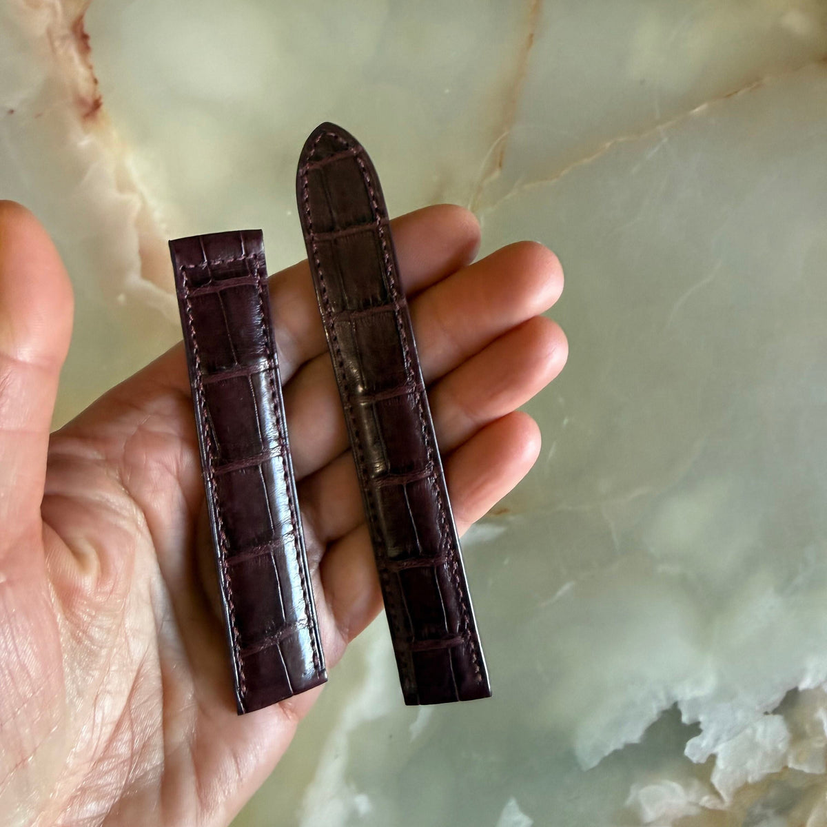 Authentic Cartier Burgundy Alligator Watch Strap Band 18mm
