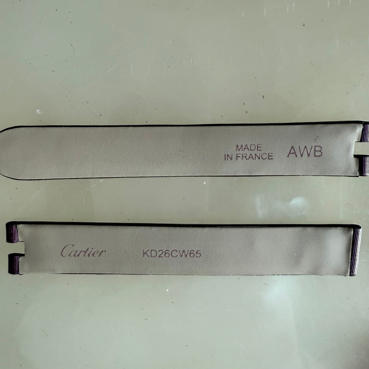 Authentic Cartier Burgundy Satin Watch Strap Band 12.15mm KD26CW65