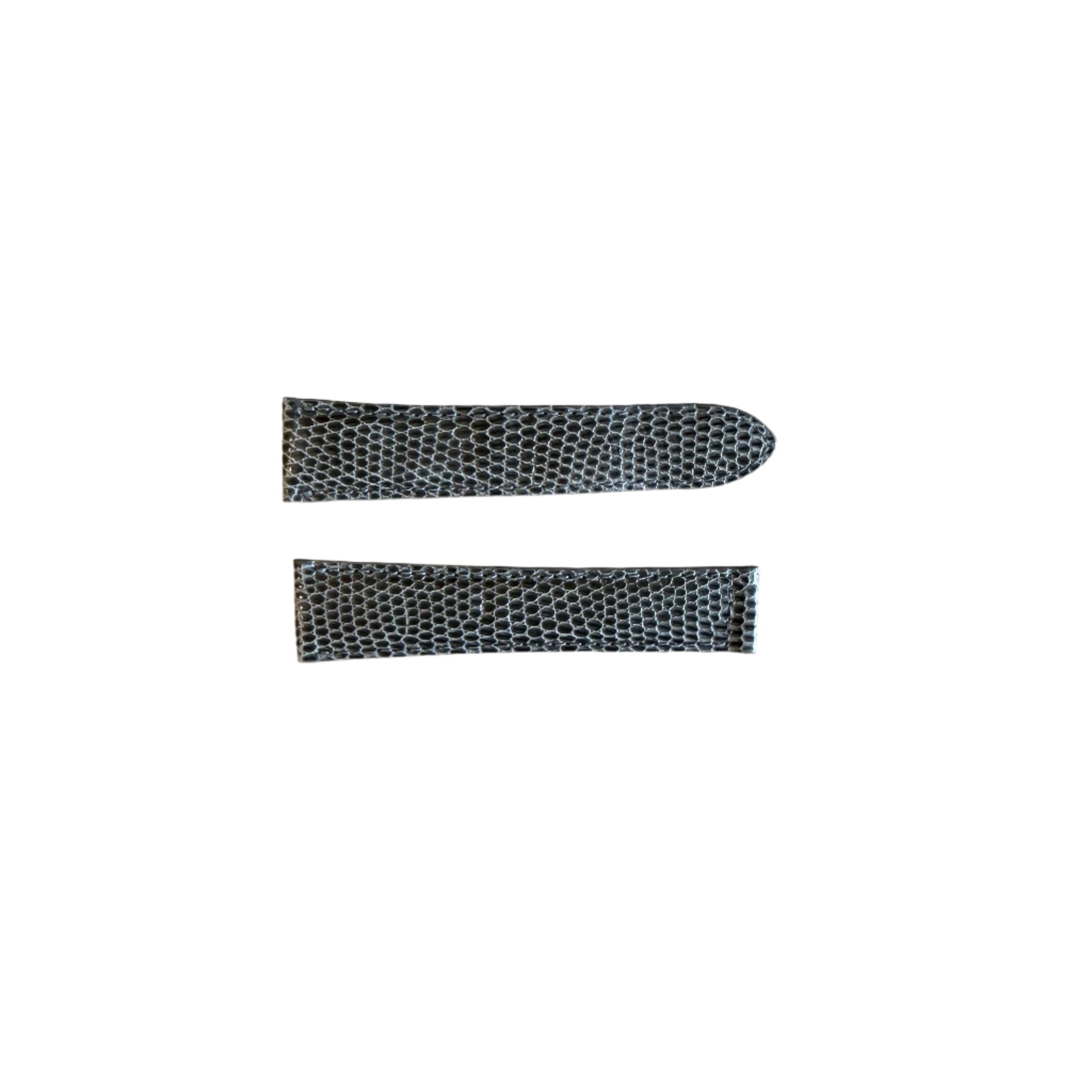 Authentic Cartier Gray Leather Watch Strap Band 19mm