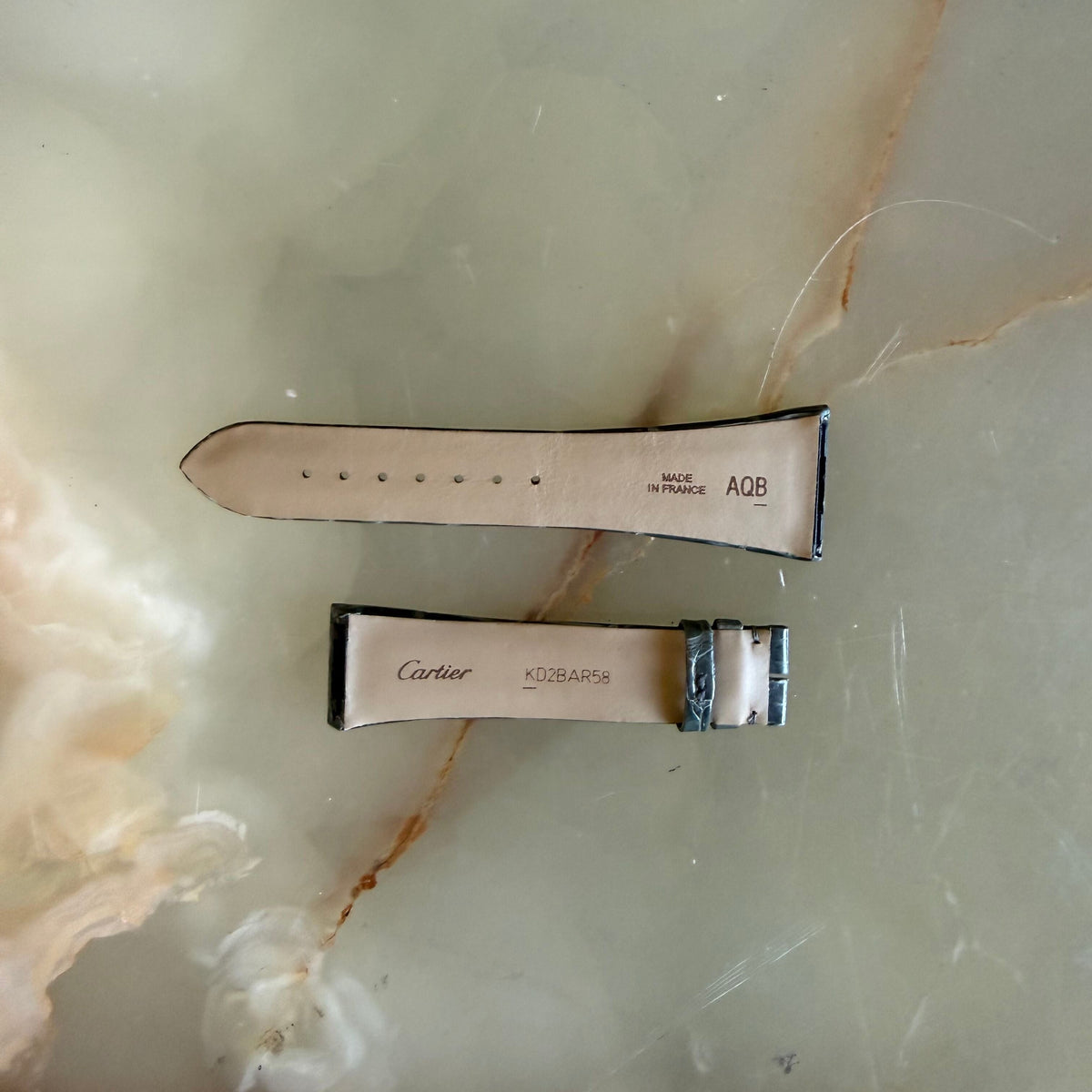 Authentic Cartier Grey Alligator Quick Release Watch Strap Band 20mm KD2BAR58
