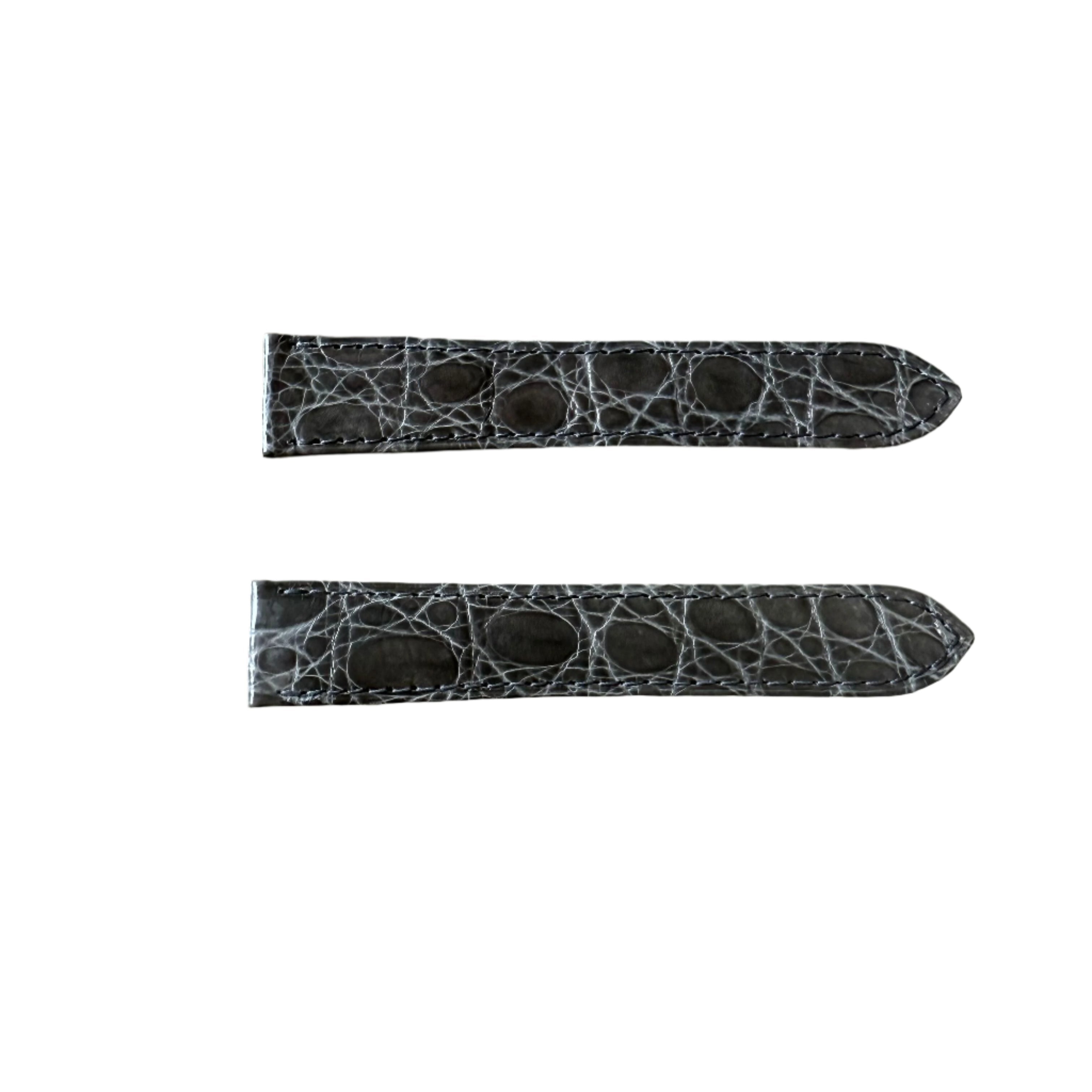 Authentic Cartier Grey Caiman Alligator Watch Strap Band 18mm KD25XF45