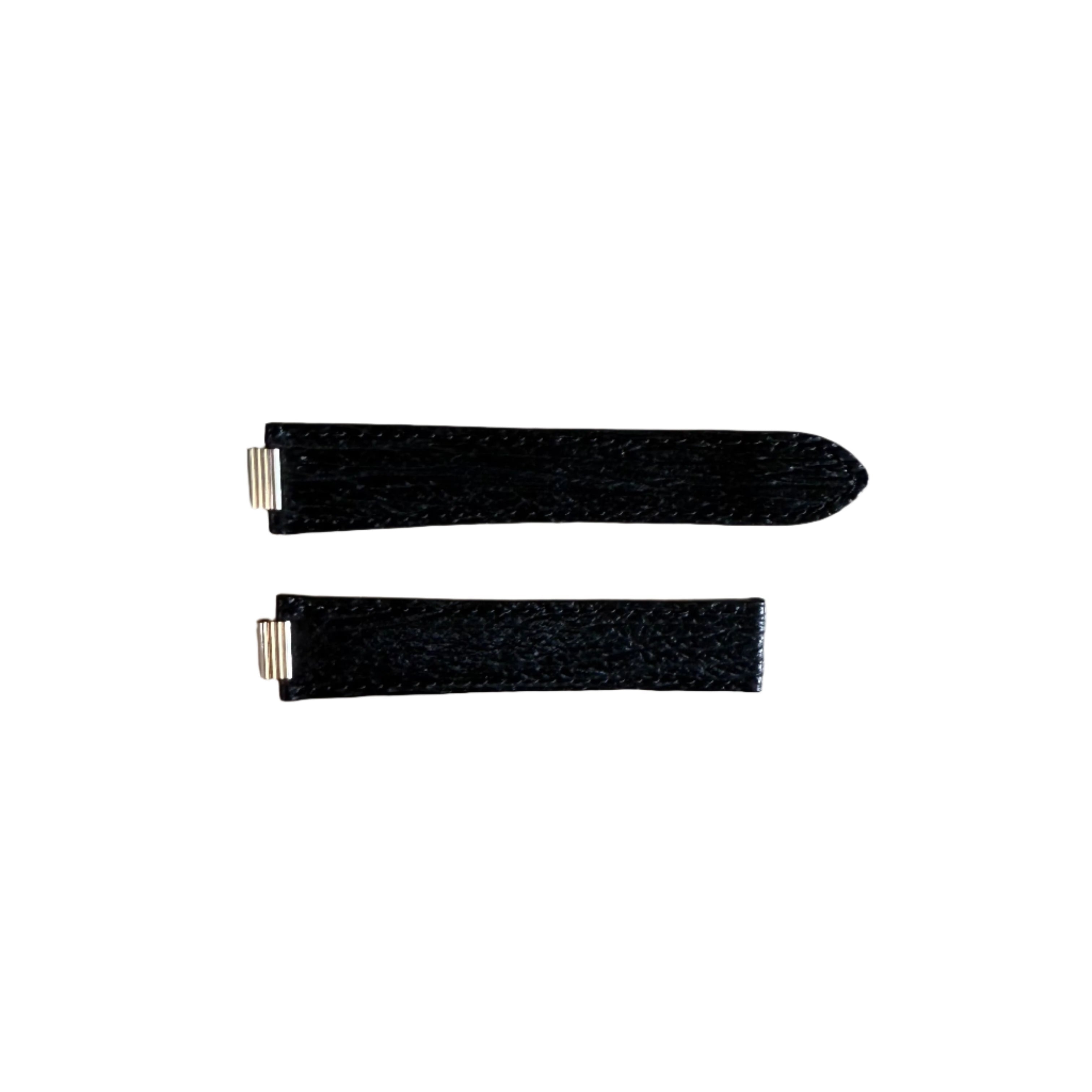 Authentic Cartier Must 21 Black Shark Watch Strap Band 18mm KD57E865