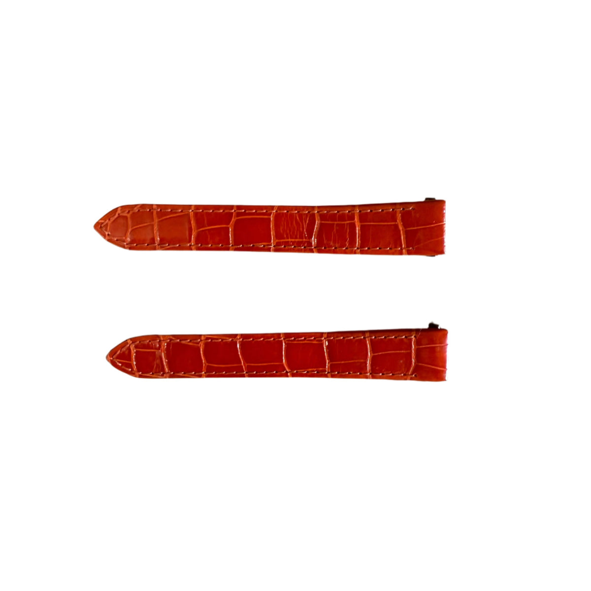 Authentic Cartier Orange Alligator Quick Release Watch Strap Band 17mm KD93XR22