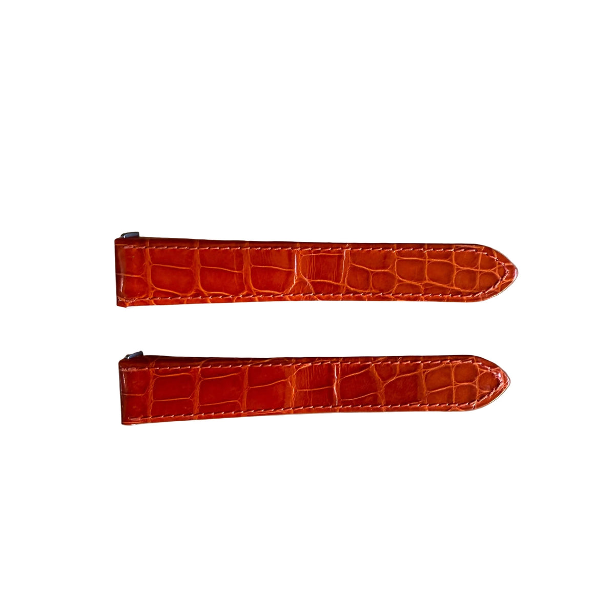 Authentic Cartier Orange Alligator Quick Release Watch Strap Band 19.75mm