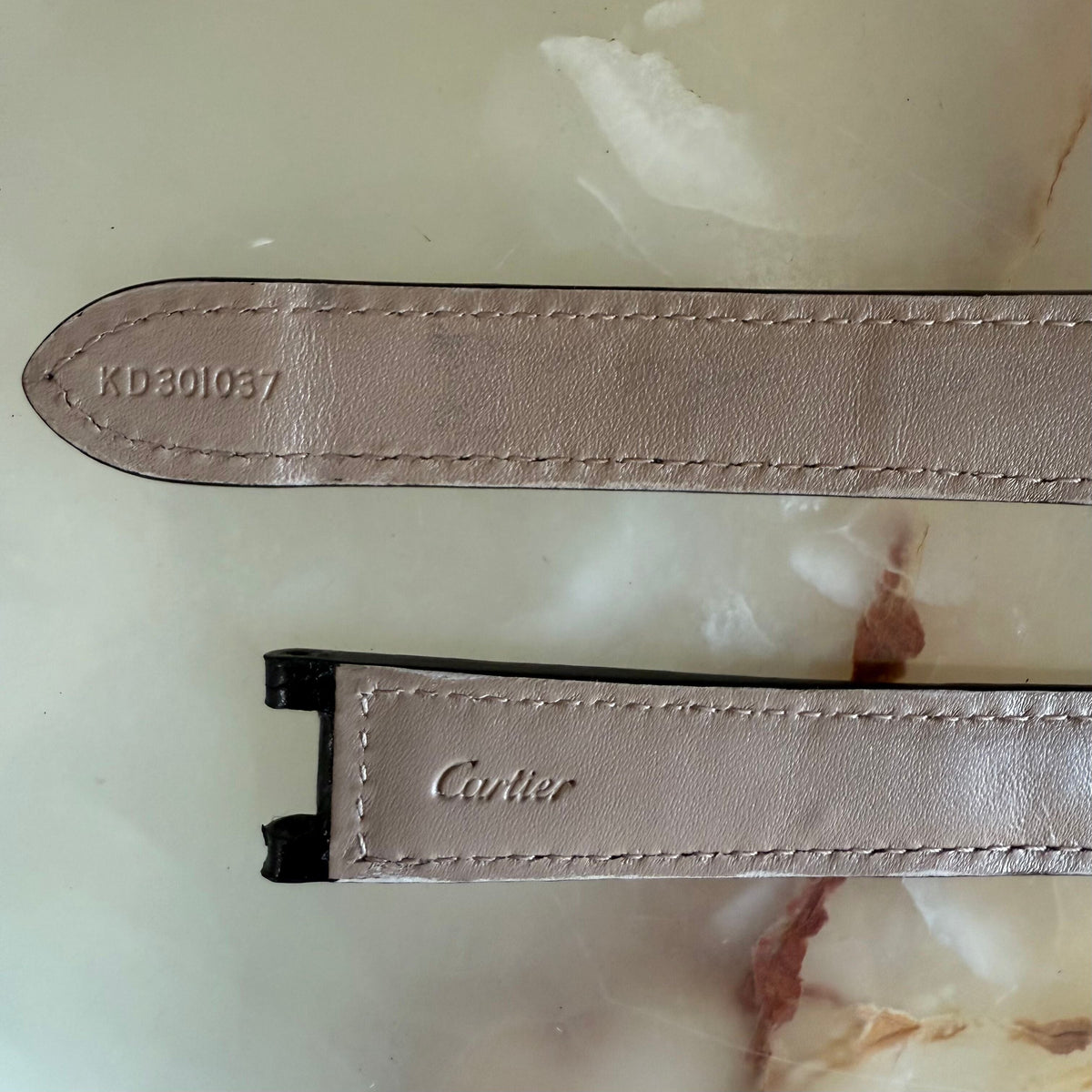 Authentic Cartier Pasha Black Alligator Watch Strap Band 18mm KD20I037