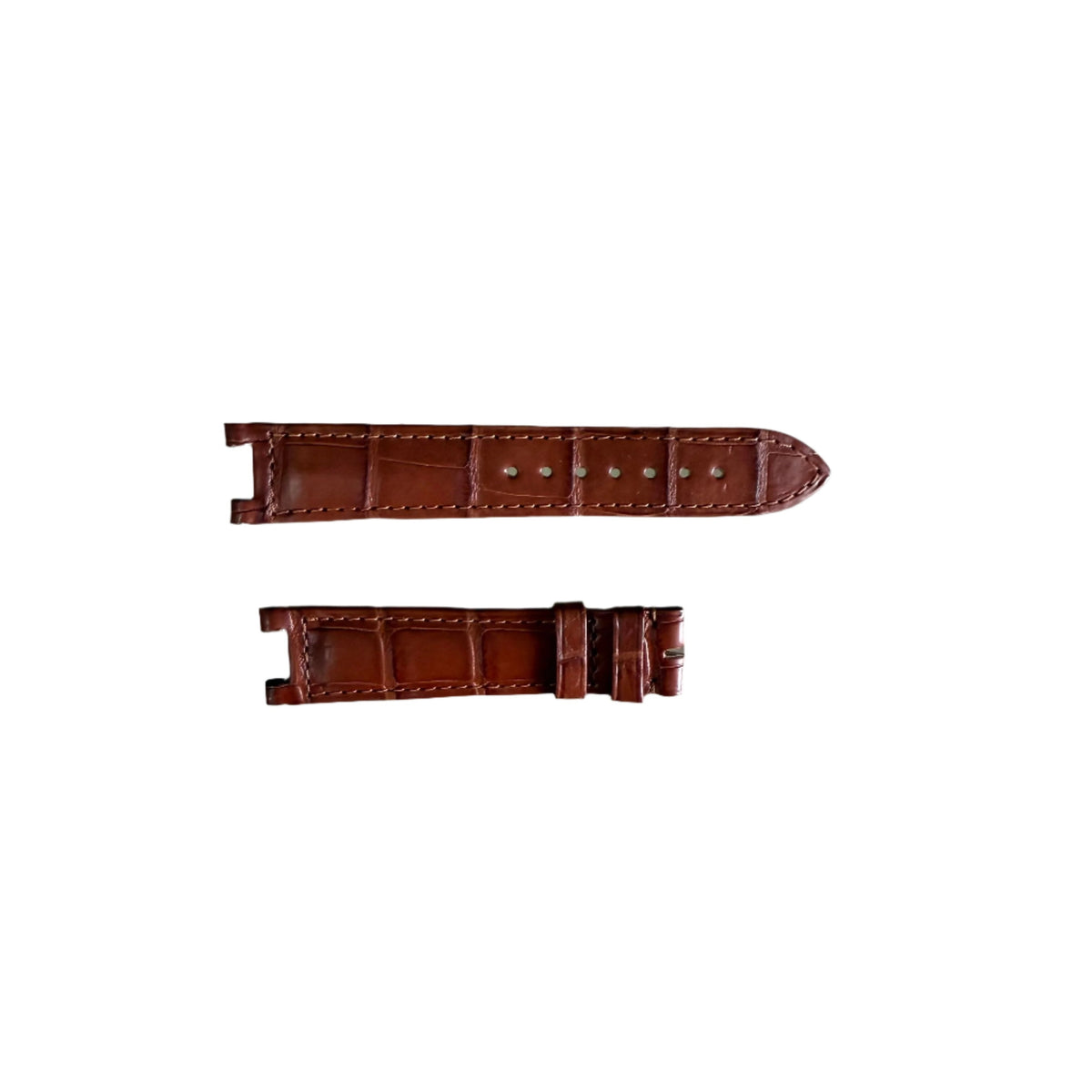 Authentic Cartier Pasha Brown Alligator Watch Strap Band 18mm KD30AK12