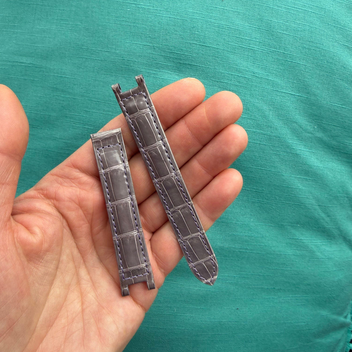 Authentic Cartier Pasha Lavender Alligator Watch Strap Band 14.75mm