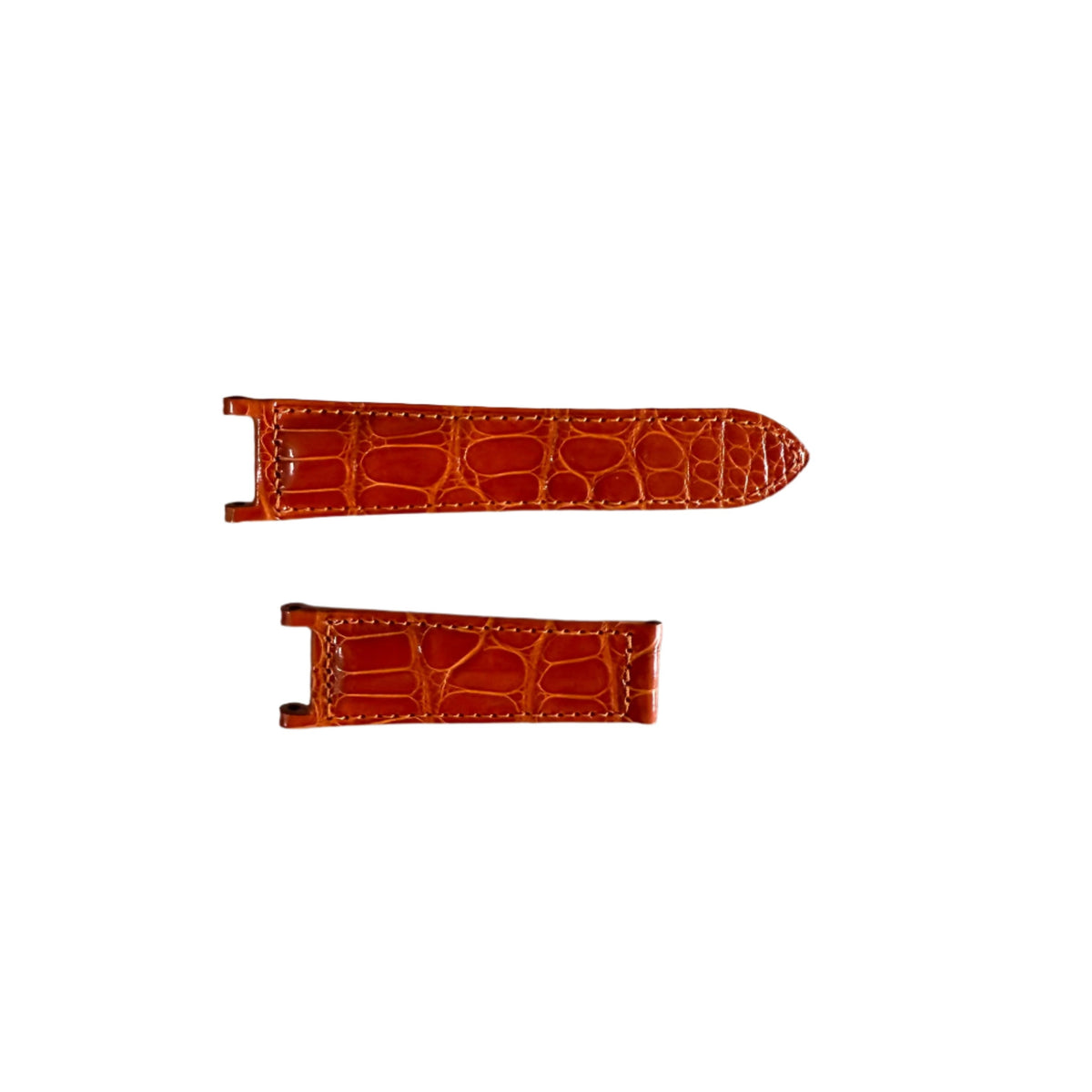 Authentic Cartier Pasha Orange Alligator Watch Strap Band 21mm KD1HSR22