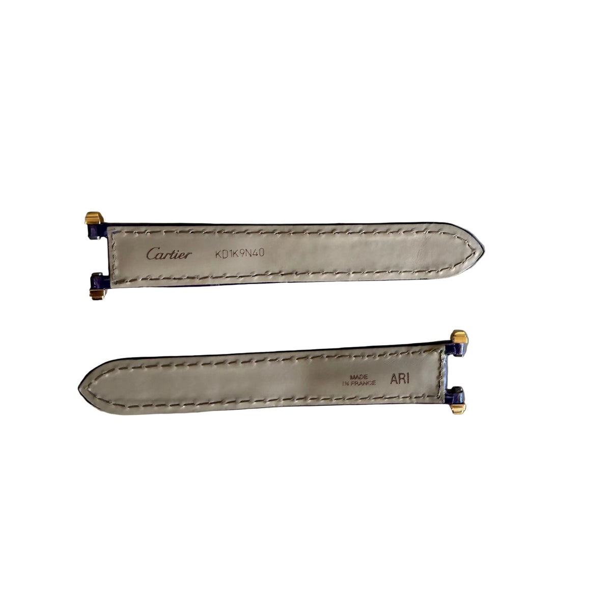 Authentic Cartier Pasha Purple Alligator Watch Strap Band 9mm KD1K9N40