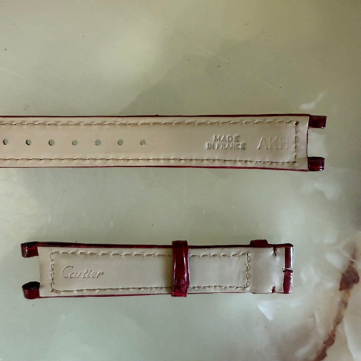 Authentic Cartier Pasha Red Alligator Watch Strap Band 15mm