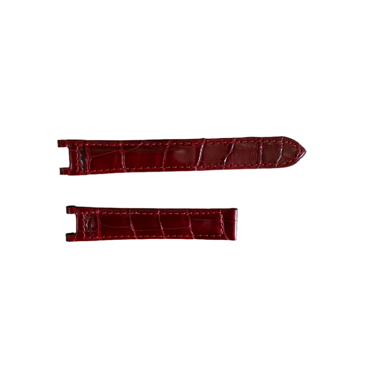 Authentic Cartier Pasha Red Alligator Watch Strap Band 15mm KD66HR04