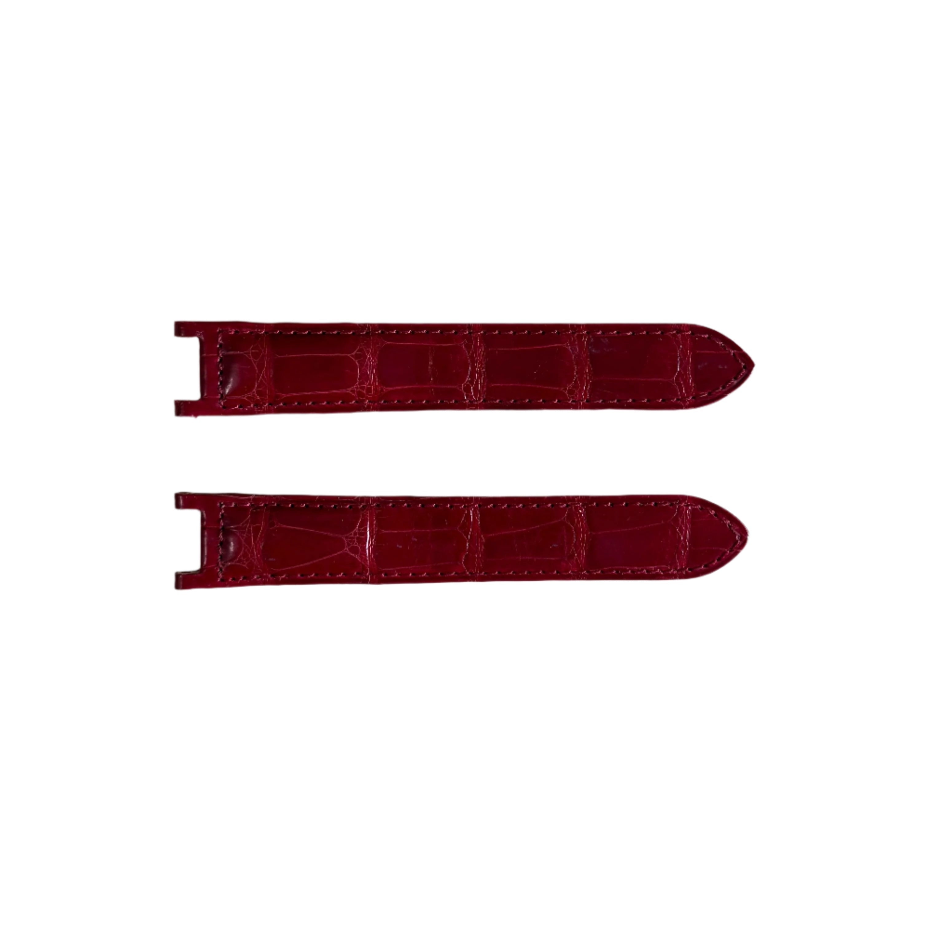 Authentic Cartier Pasha Red Alligator Watch Strap Band 19mm KD46JR04