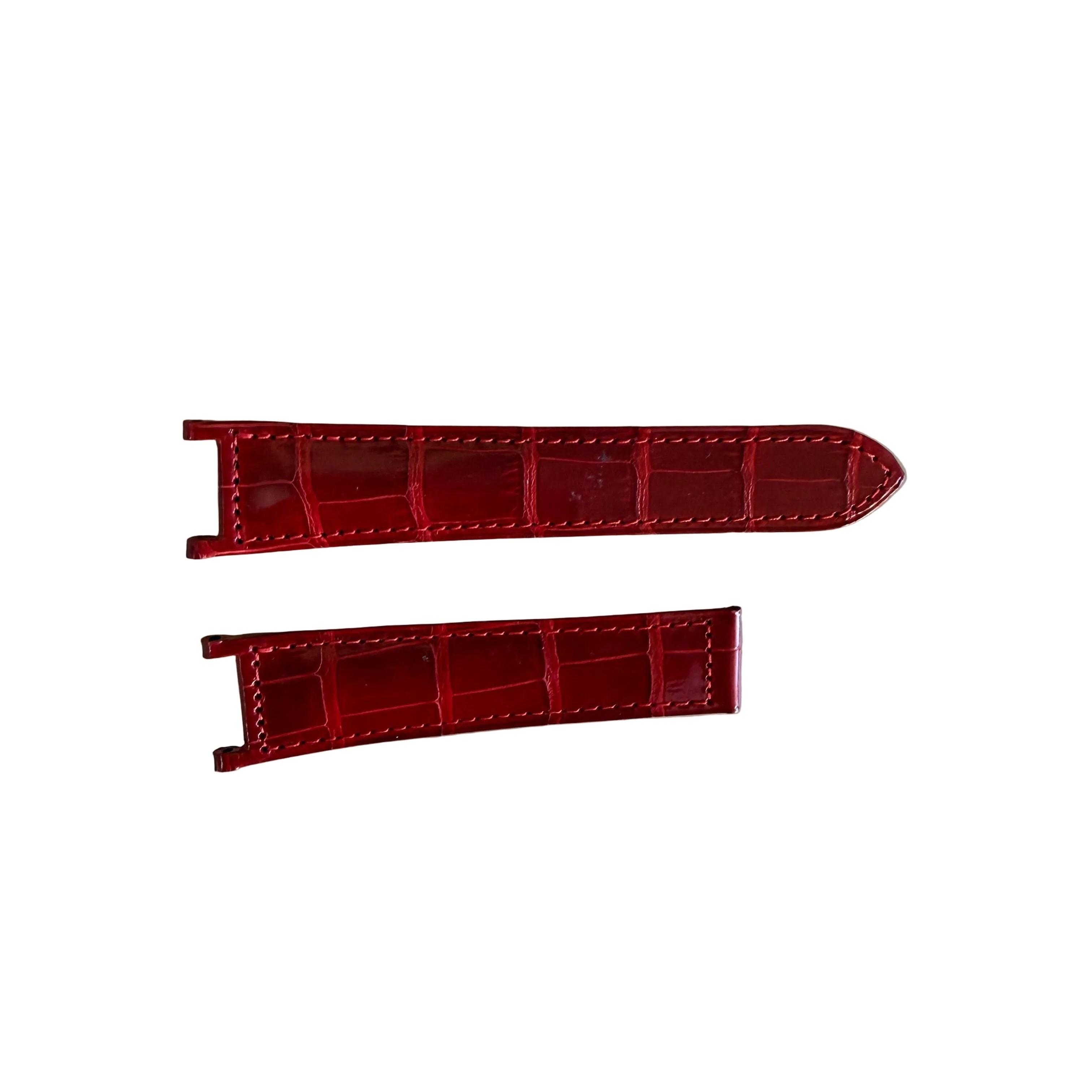 Authentic Cartier Pasha Red Alligator Watch Strap Band 21mm KD1HIR04