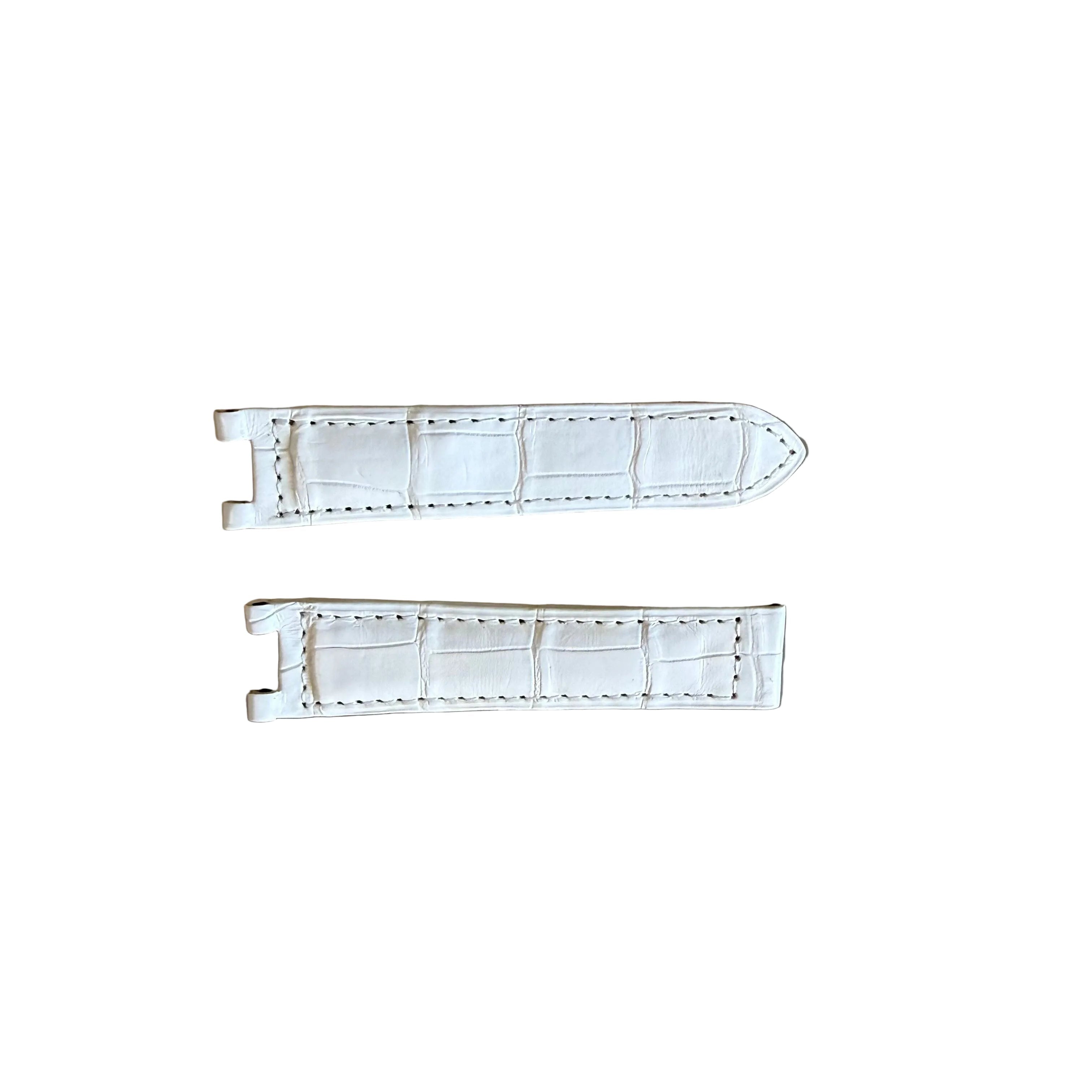 Authentic Cartier Pasha White Alligator Watch Strap Band 17mm KD30CK63