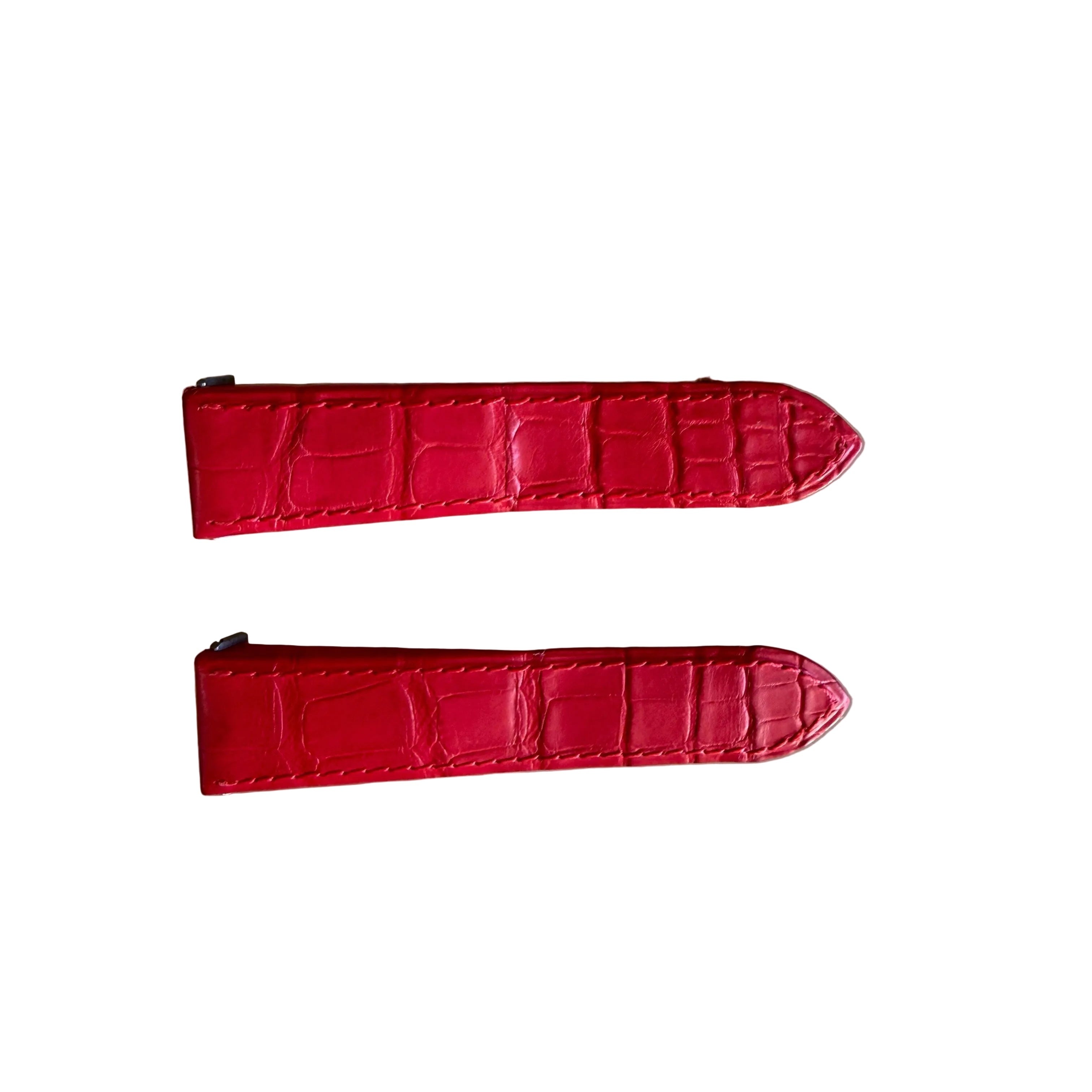 Authentic Cartier Red Alligator Quick Release Watch Strap Band 19.75mm