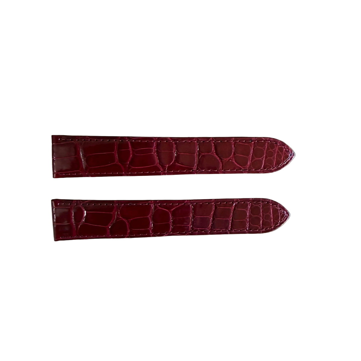 Authentic Cartier Red Alligator Watch Strap Band 20.15mm KD18JR04