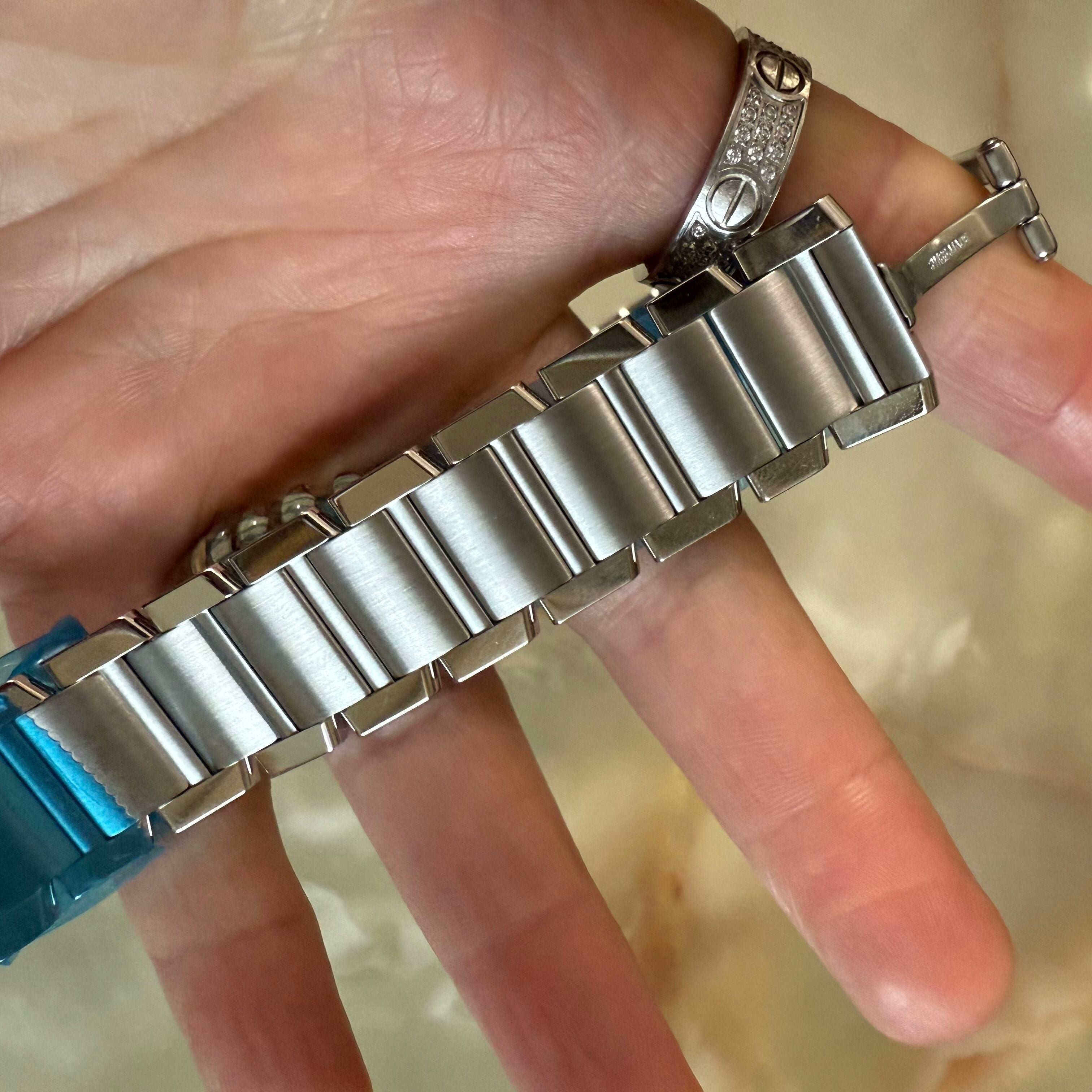 Authentic Cartier Tank Francaise XL Steel Watch Bracelet Band 20mm MX0013CB
